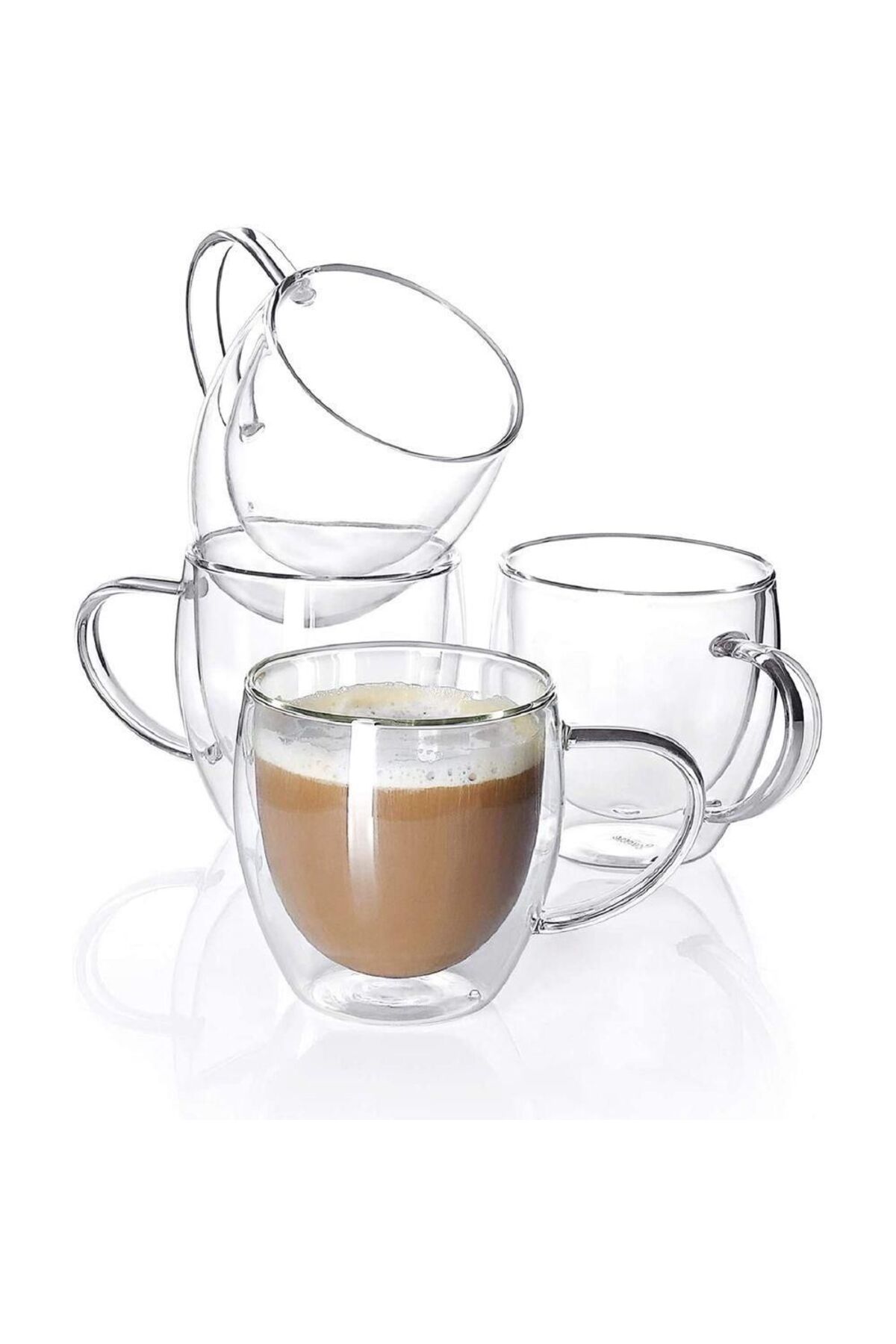 ARVALE Main 4 Adet 250 ML Çift Cidarlı Kahve Kupası Bardak Isı Yalıtımlı