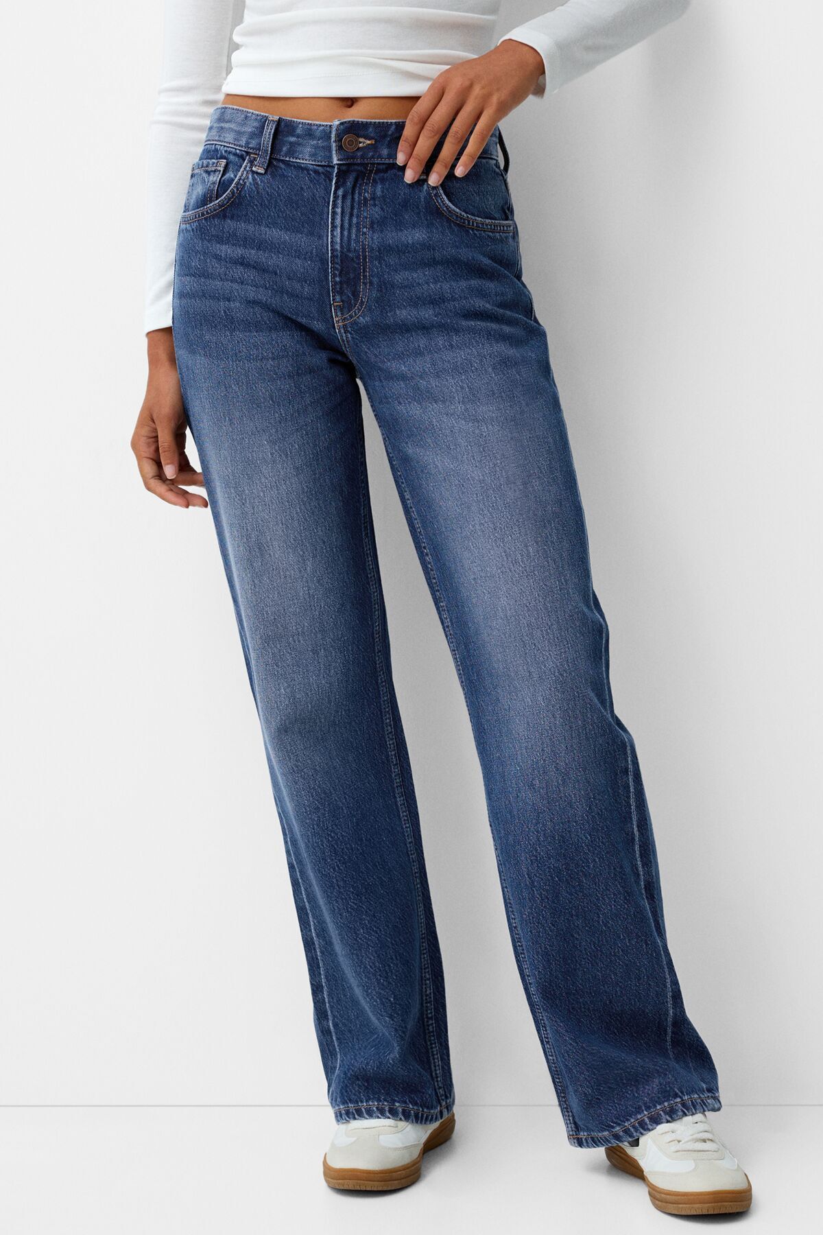 Wide leg jeans bershka outlet