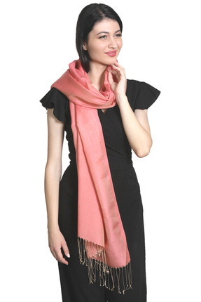 Mystic Pudra Saten İpek Şal