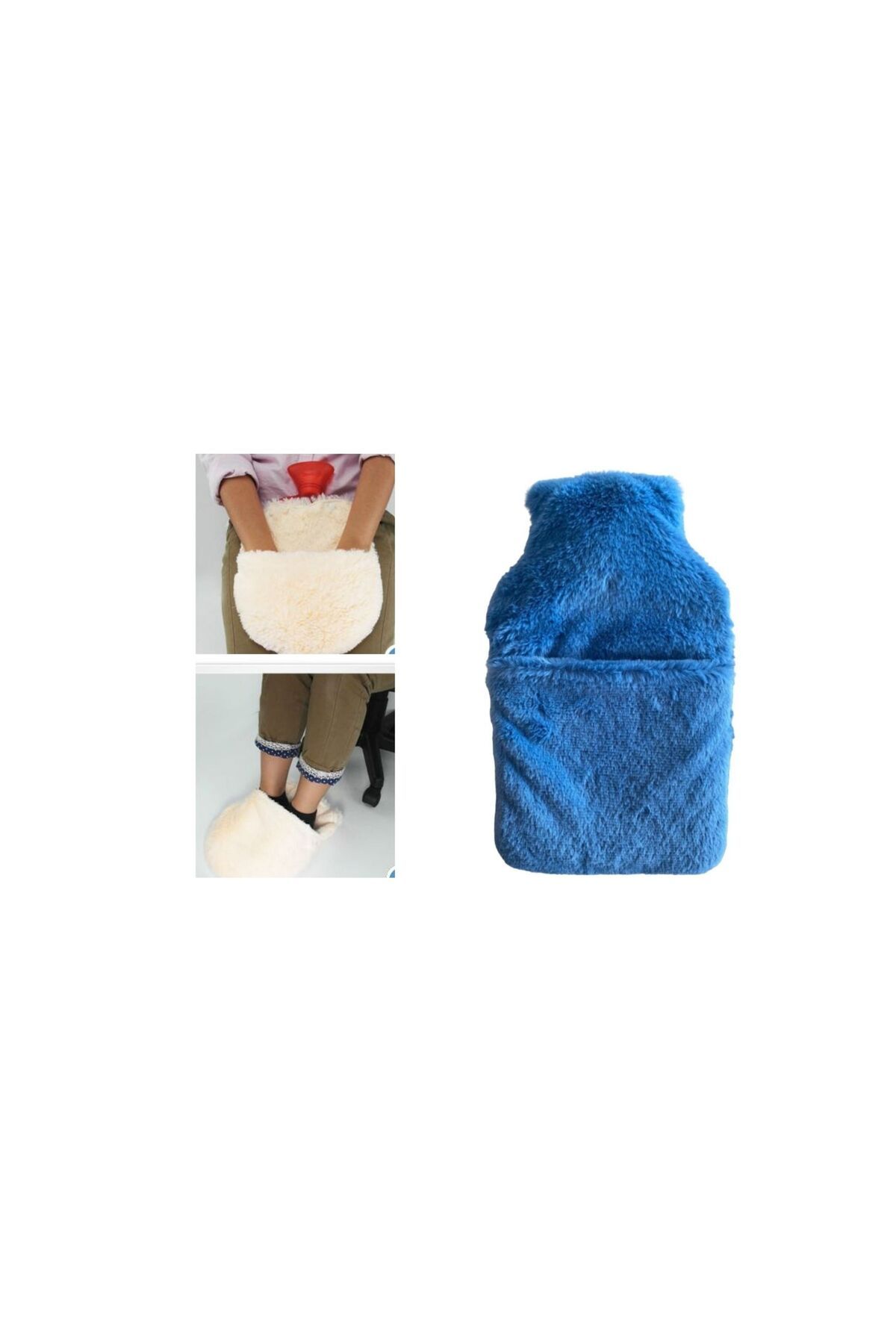 Sia-Blue Plush Thermophore - Pocketed, 32,5x17,5cm, 1500 ML Hot Water Bag 1