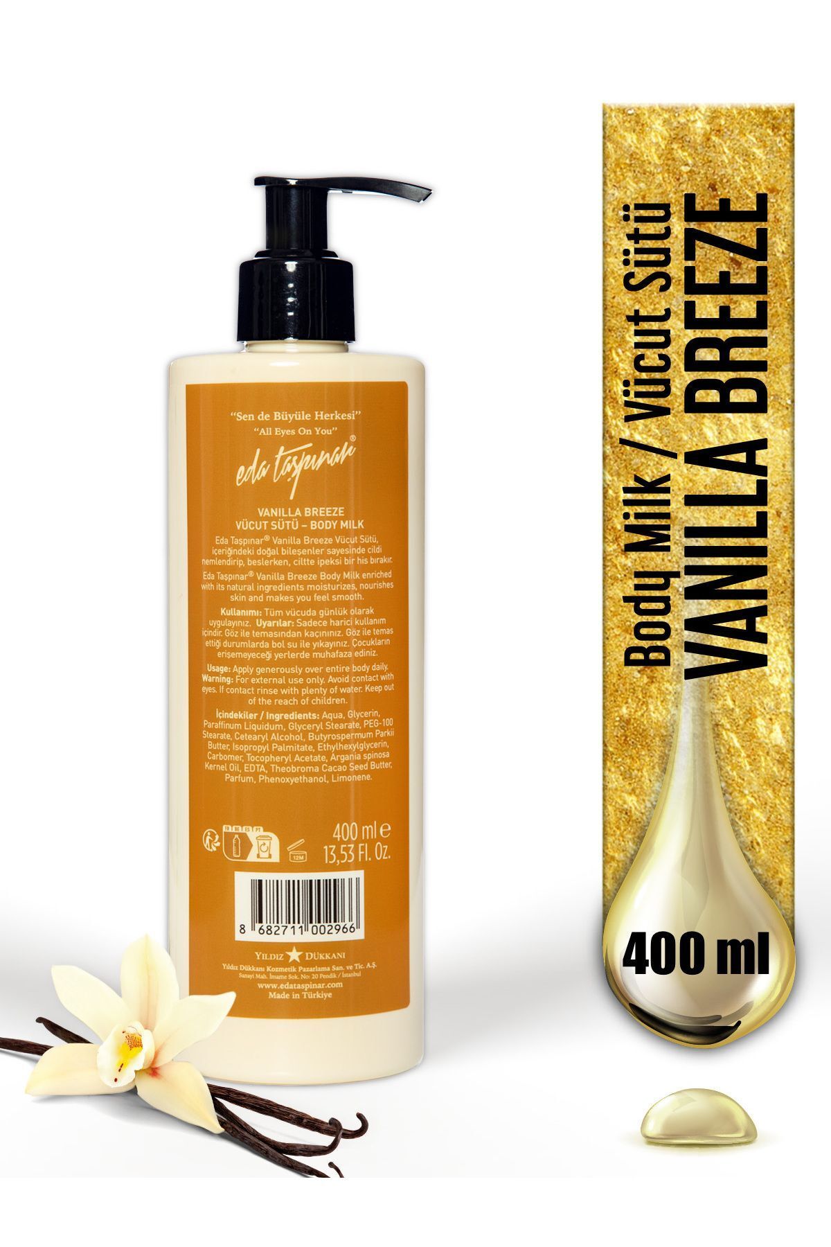 لوسیون بدن مرطوب کننده شدید Vanilla Breeze 400ml (EGX84) Eda Taşpınar