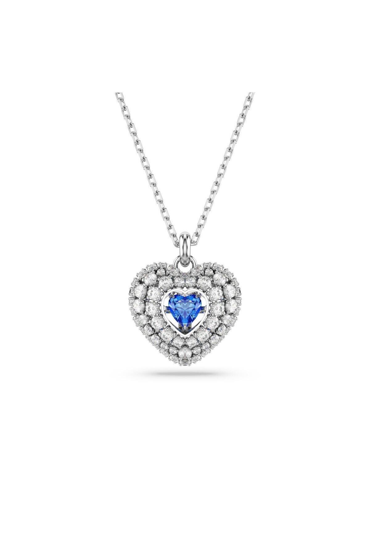 Swarovski-5680403 Swarovski Necklace Hyperbola:Pend Hrt Blu/Rhs 1