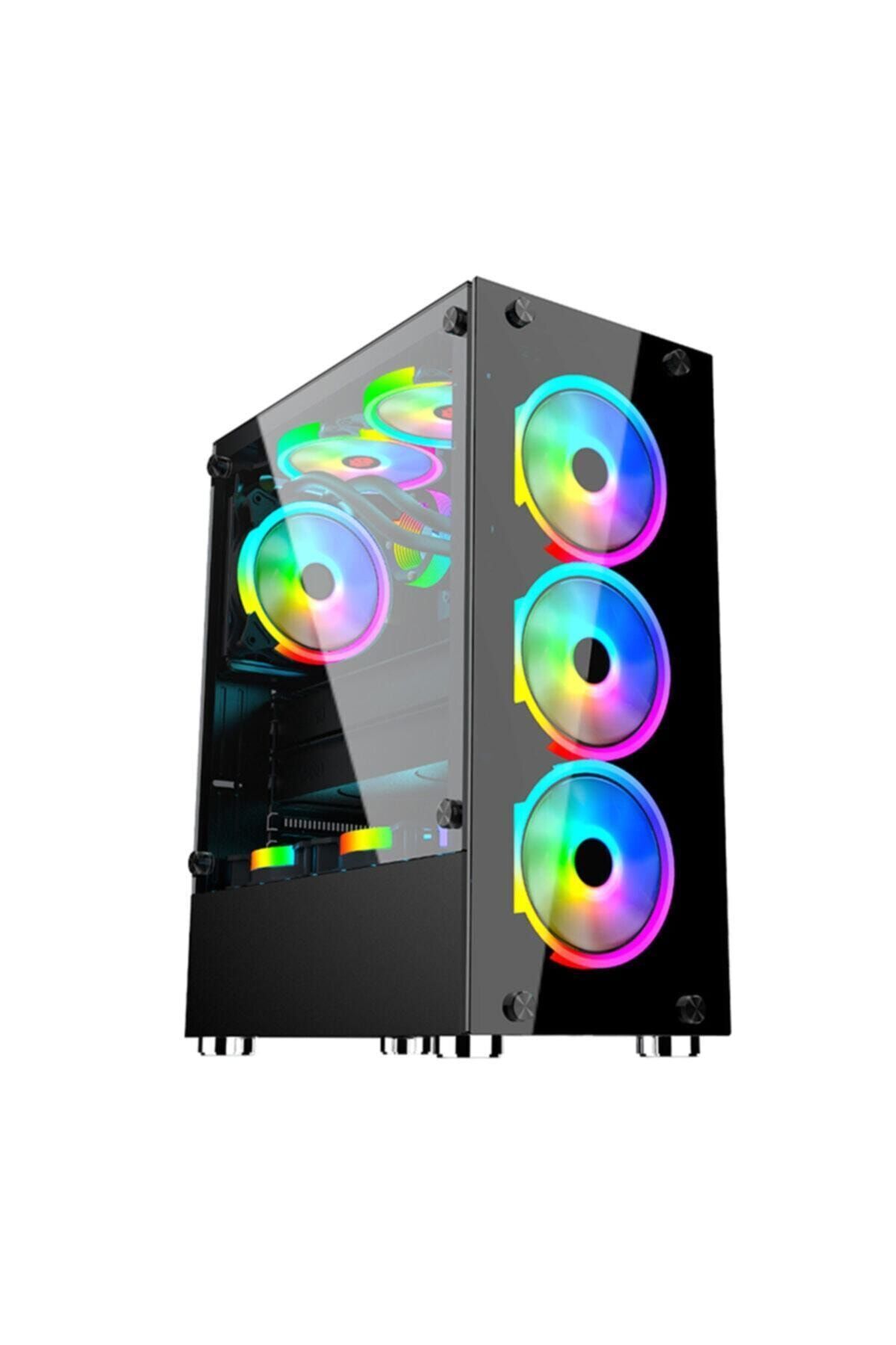 GAMEFORCE Glass (600W 80 PSU) 4x120mm Rgb Kontr. Ve Kmn. Fan Oyuncu Bilgisayar Kasası