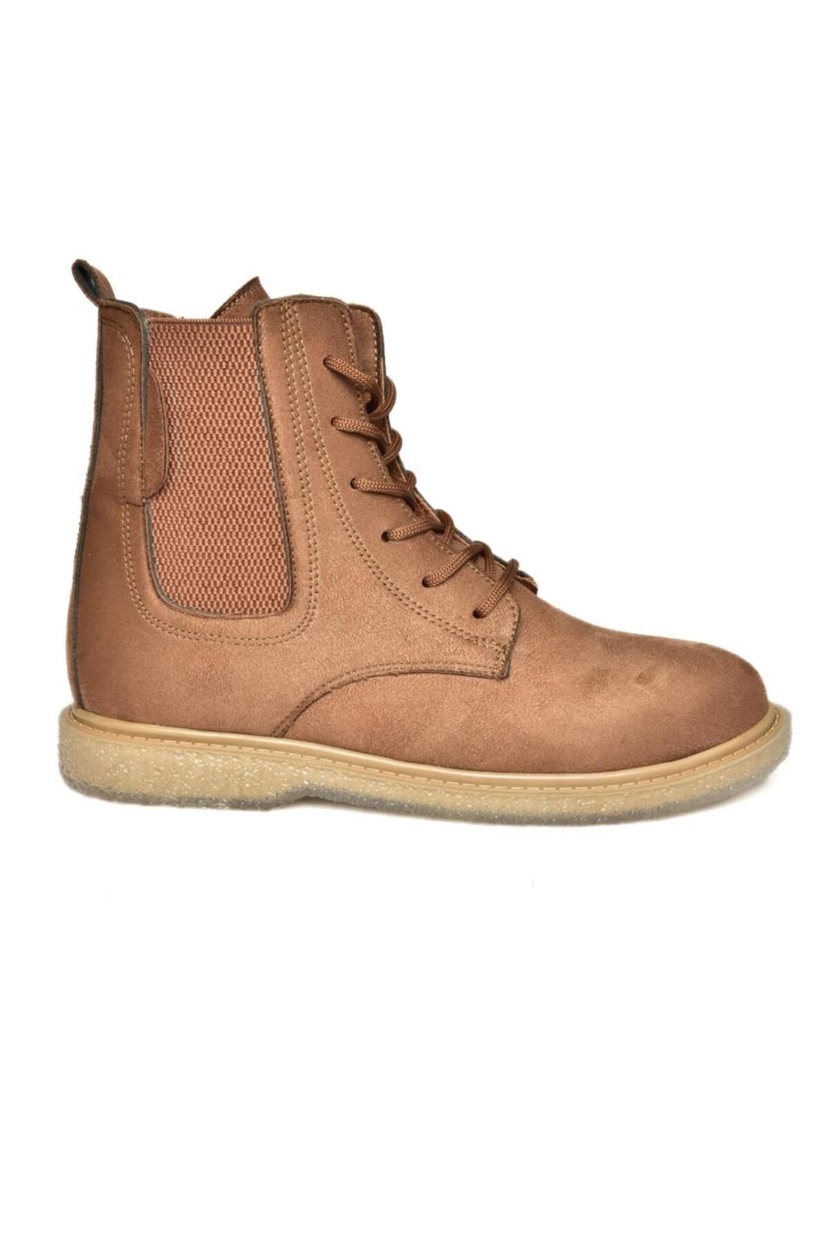 Fox Shoes-R374961902 Καφέ Suede Classic Γυναικείες Μπότες με ελαστικά πλαϊνά 5