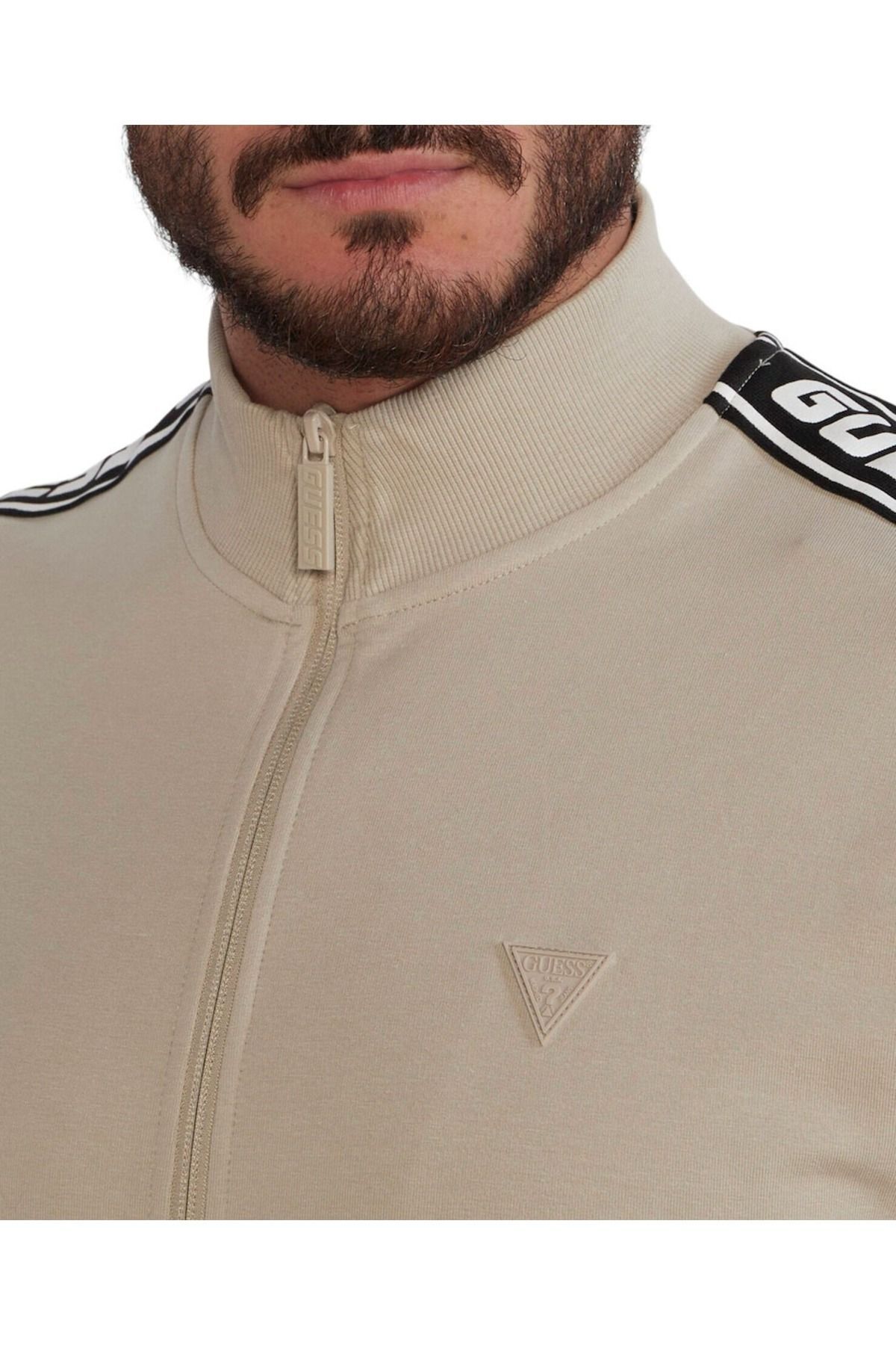 سویشرت مردانه بژ گس | TYCF265A284D6B2A00 اورجینال - تصویر 2