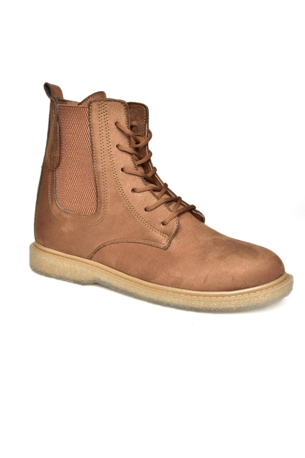 Fox Shoes-R374961902 Καφέ Suede Classic Γυναικείες Μπότες με ελαστικά πλαϊνά 6