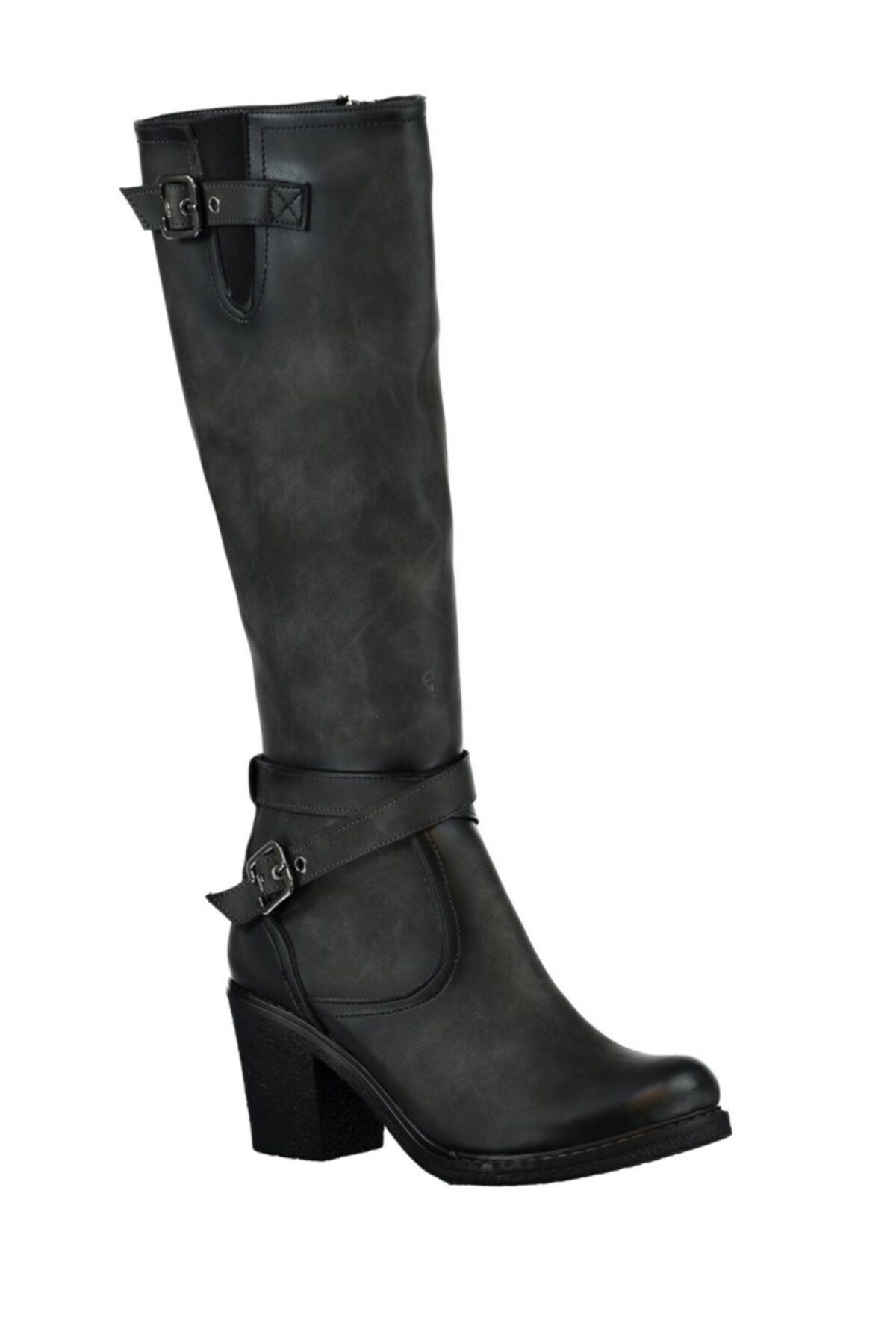 Fox Shoes-Сиви дамски боти C674250109 3
