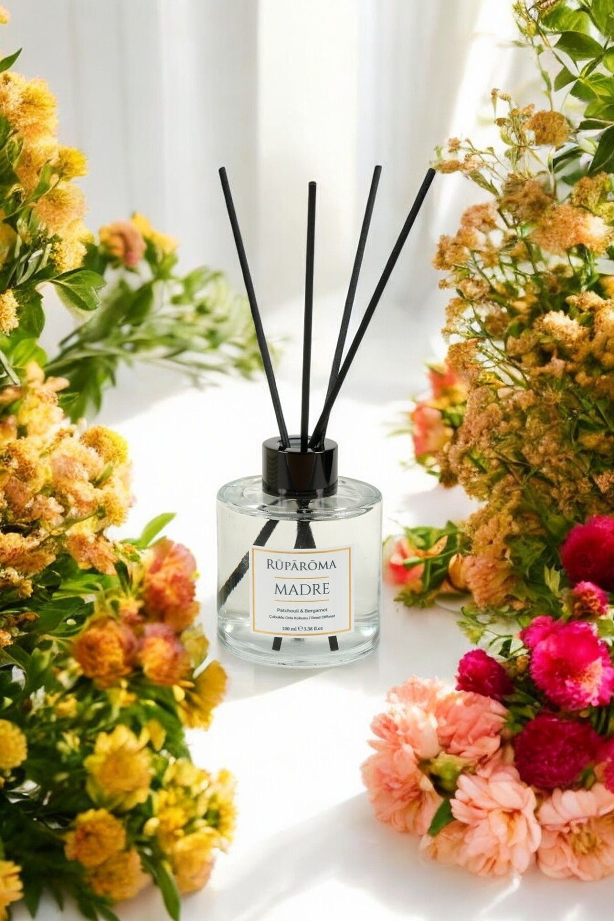 Madre Çubuklu Oda Kokusu Patchouli Ve Bergamot Kokulu, Reed Diffuser, 100 ml - 3