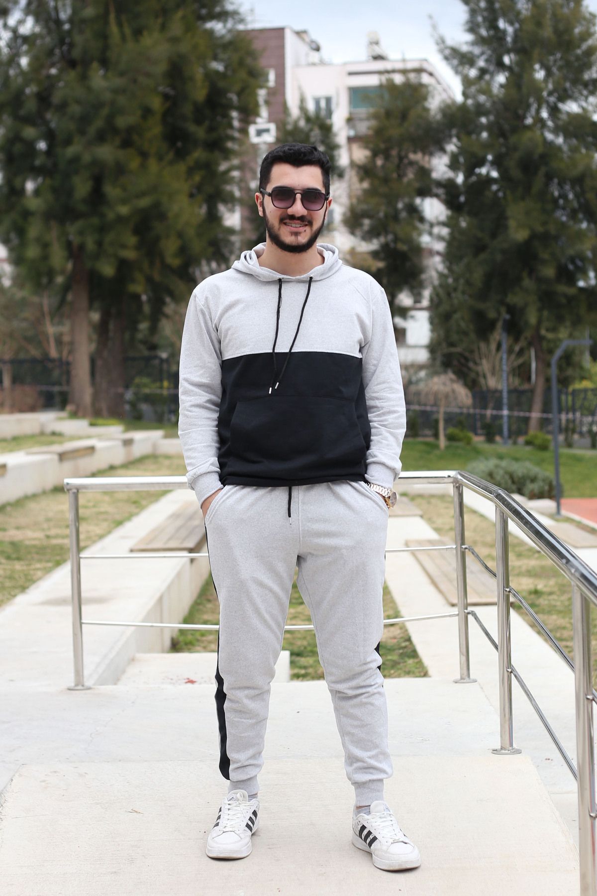 شلوار گرمکن مردانه خاکستری han elegant | H32746522 اورجینال - تصویر 2