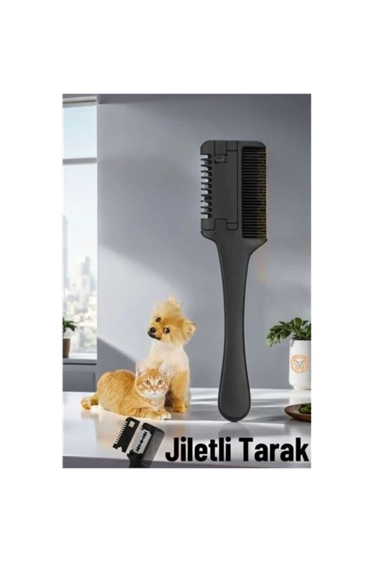Genel Markalar TransForMacion Large Köpek Jiletli Tüy Alma Tarağı