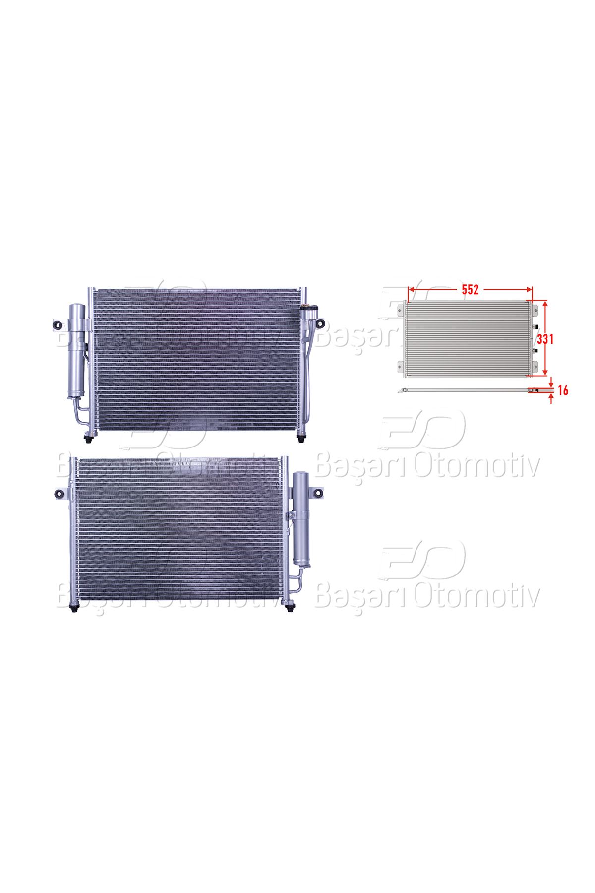 HYUNDAI GETZ 02 1.1. 1.3 KLIMA RADYATORU 552X331X16 - 1