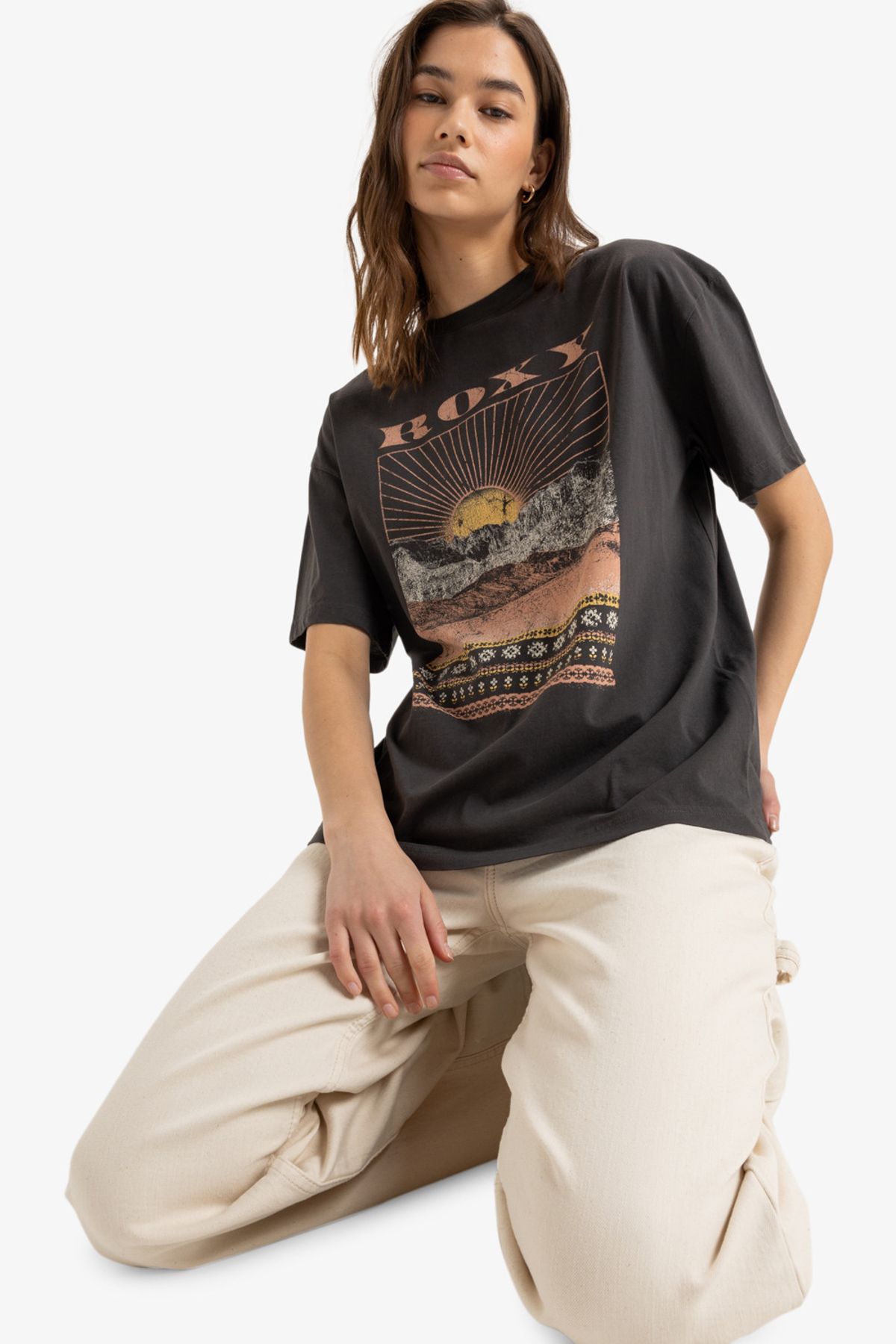Roxy-Kurzarm-T-Shirt - 100 % Bio-Algodon, W 7