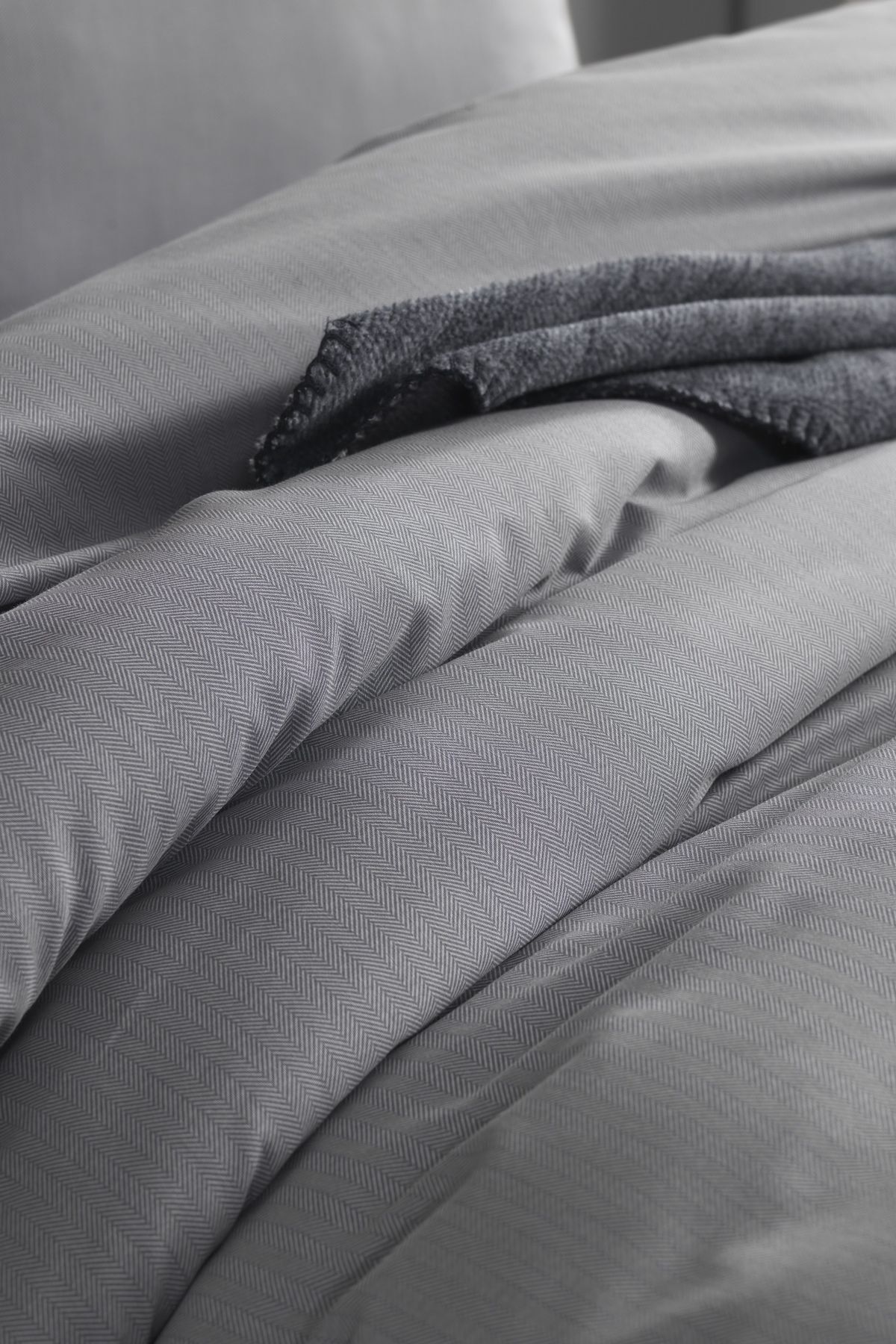 Doqu Home Pure Line Nevresim Takımı Tek Kişilik - Gri 6