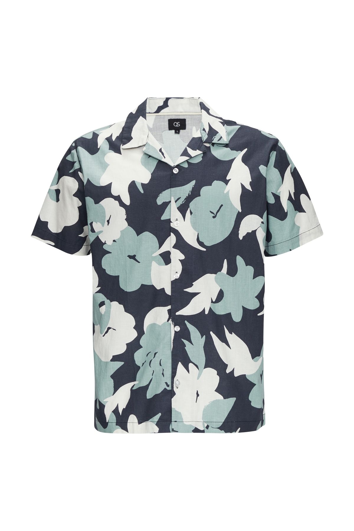 QS by s.Oliver-Kurzarmhemd mit All-over-Print 1
