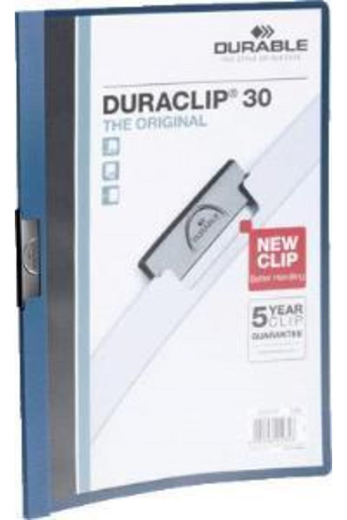 Durable-Compression File Duraclip 30 Sheets with Center Clip A4 Navy Blue (PACK OF 25) 1