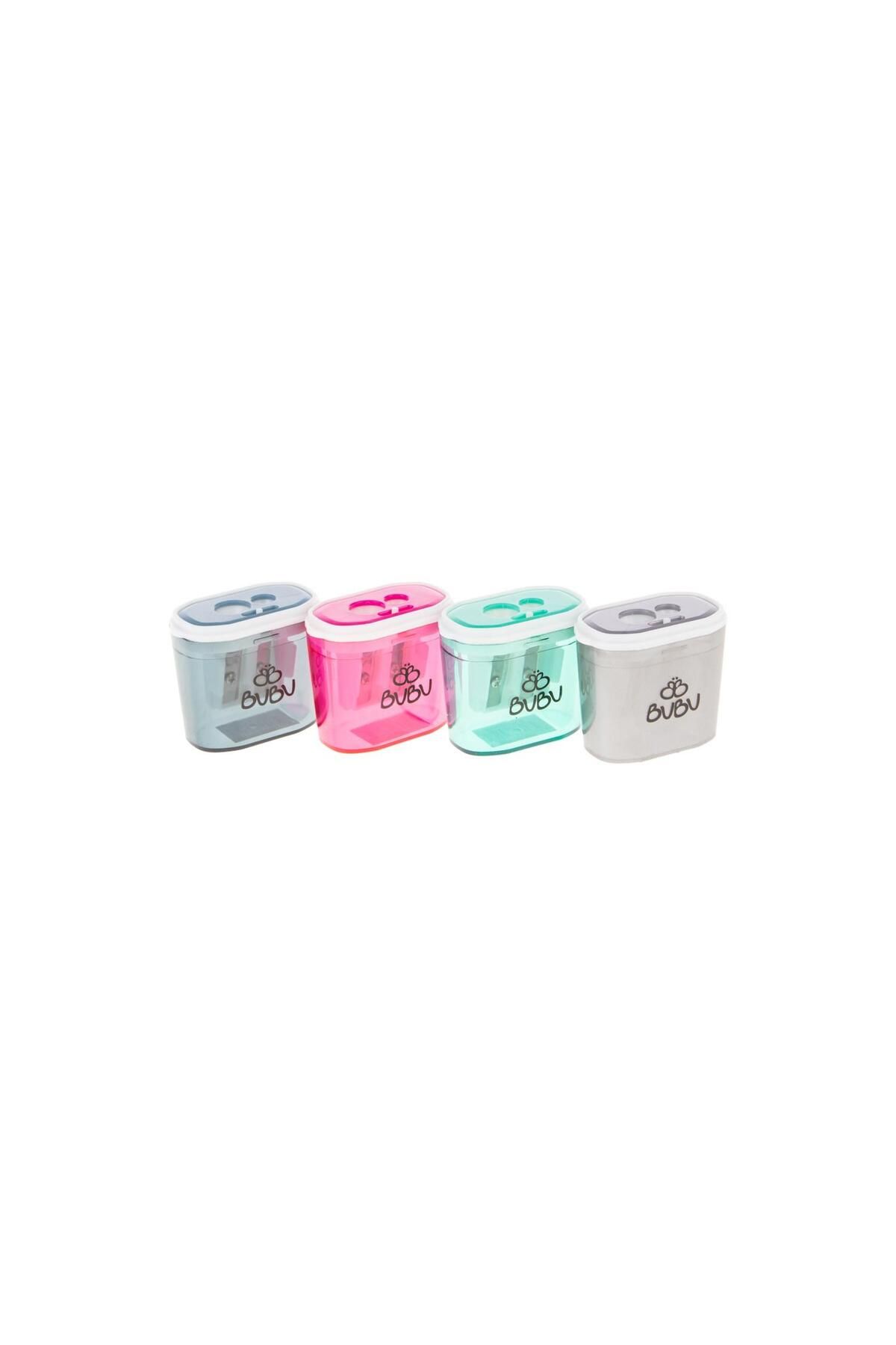 Bubu-This-This Pencil Sharpener Transparent Rectangular Double Blade Student Pencil Sharpener (Pack of 24) 1