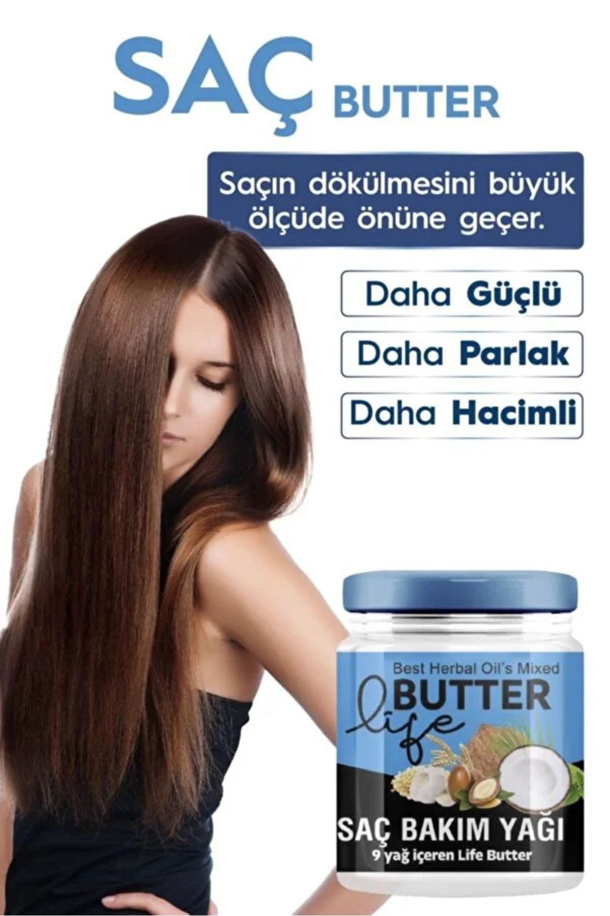 روغن مراقبت از موی تامین کننده ویتامین برای موهای آسیب دیده با رشد کند و دیررس Life Butter