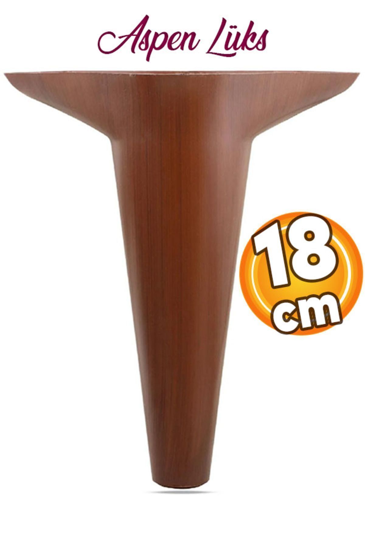 Badem10 Aspen Lüks Mobilya Kanepe Koltuk Tv Ünitesi Konsol Yükseltici Ayağı Ayakları 18 Cm Ahşap Desenli