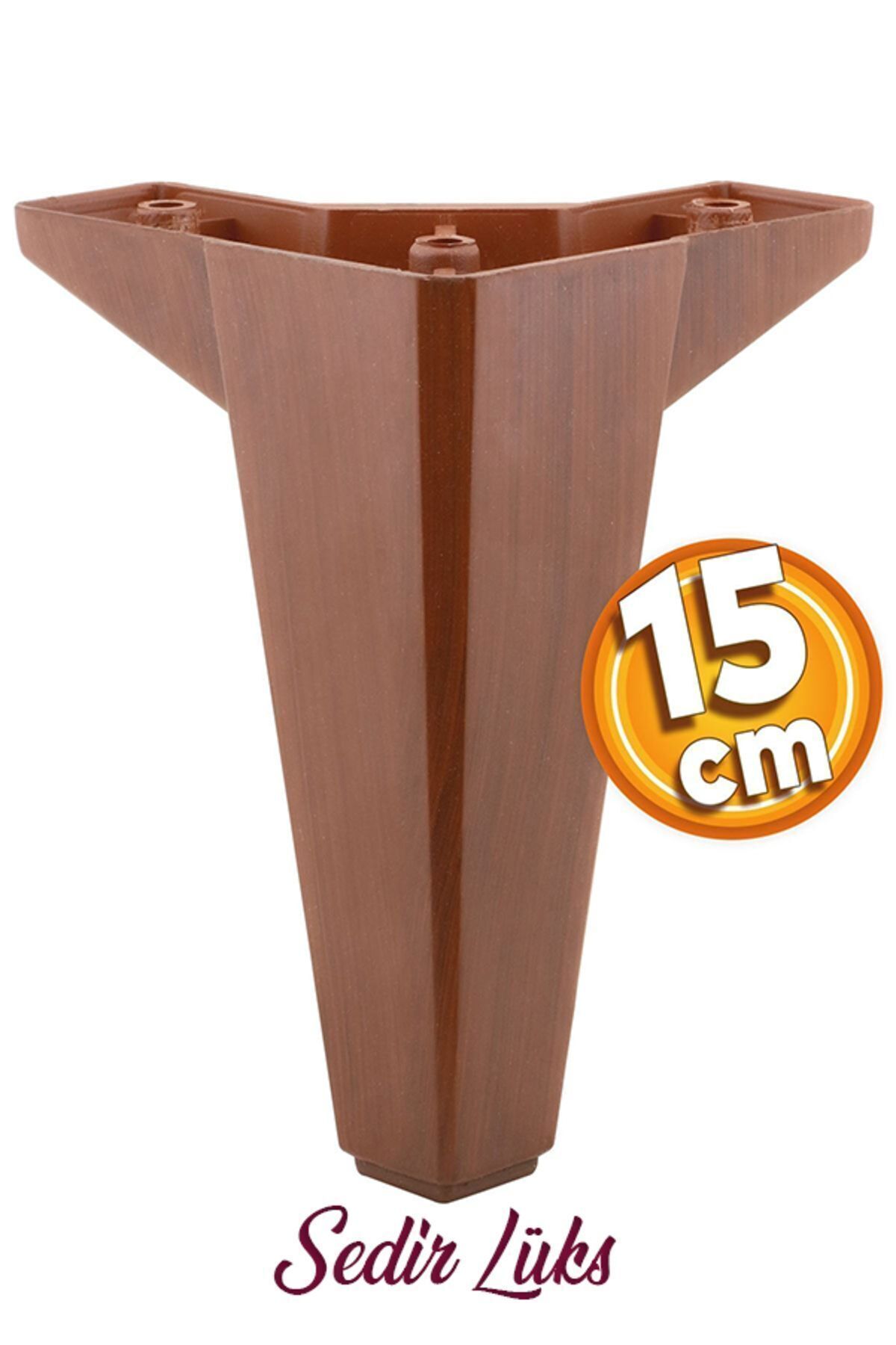 Badem10 Sedir Lüks Mobilya Kanepe Koltuk Baza Tv Ünitesi Yükseltici Ayağı Ayakları 15 Cm Ahşap Desenli Ayak