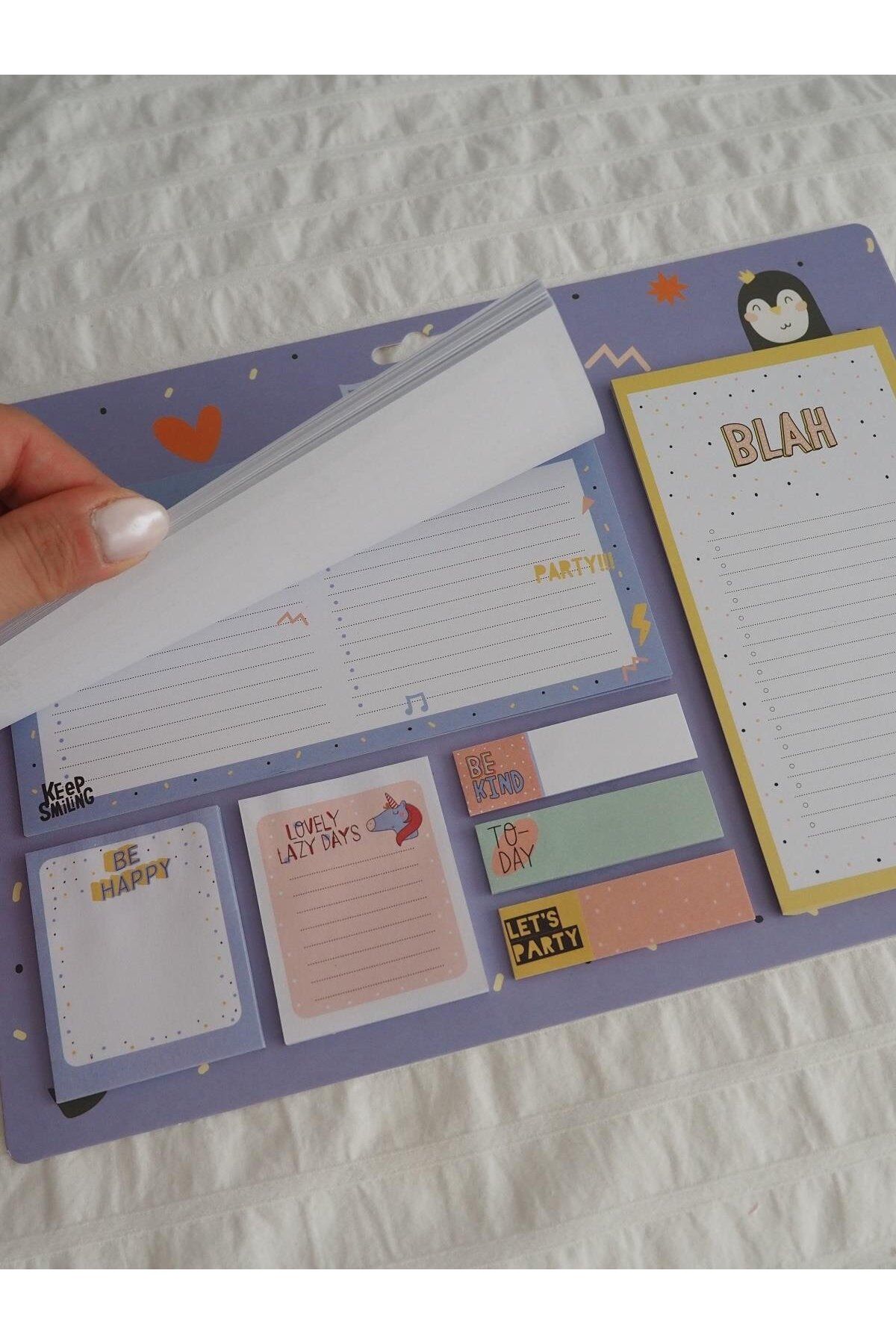 Planet Butik-Penguin Large Post-it Set - with Weekly Planner Design 4