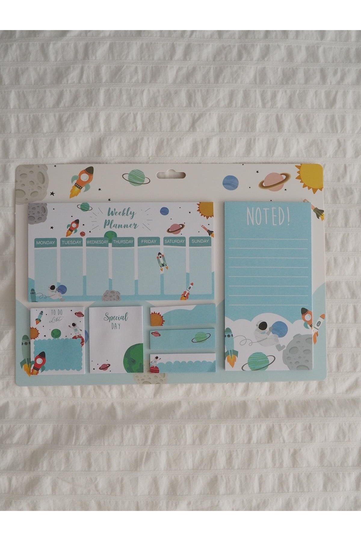 Planet Butik-Space Design Large Post-it Set - Weekly Planner 2