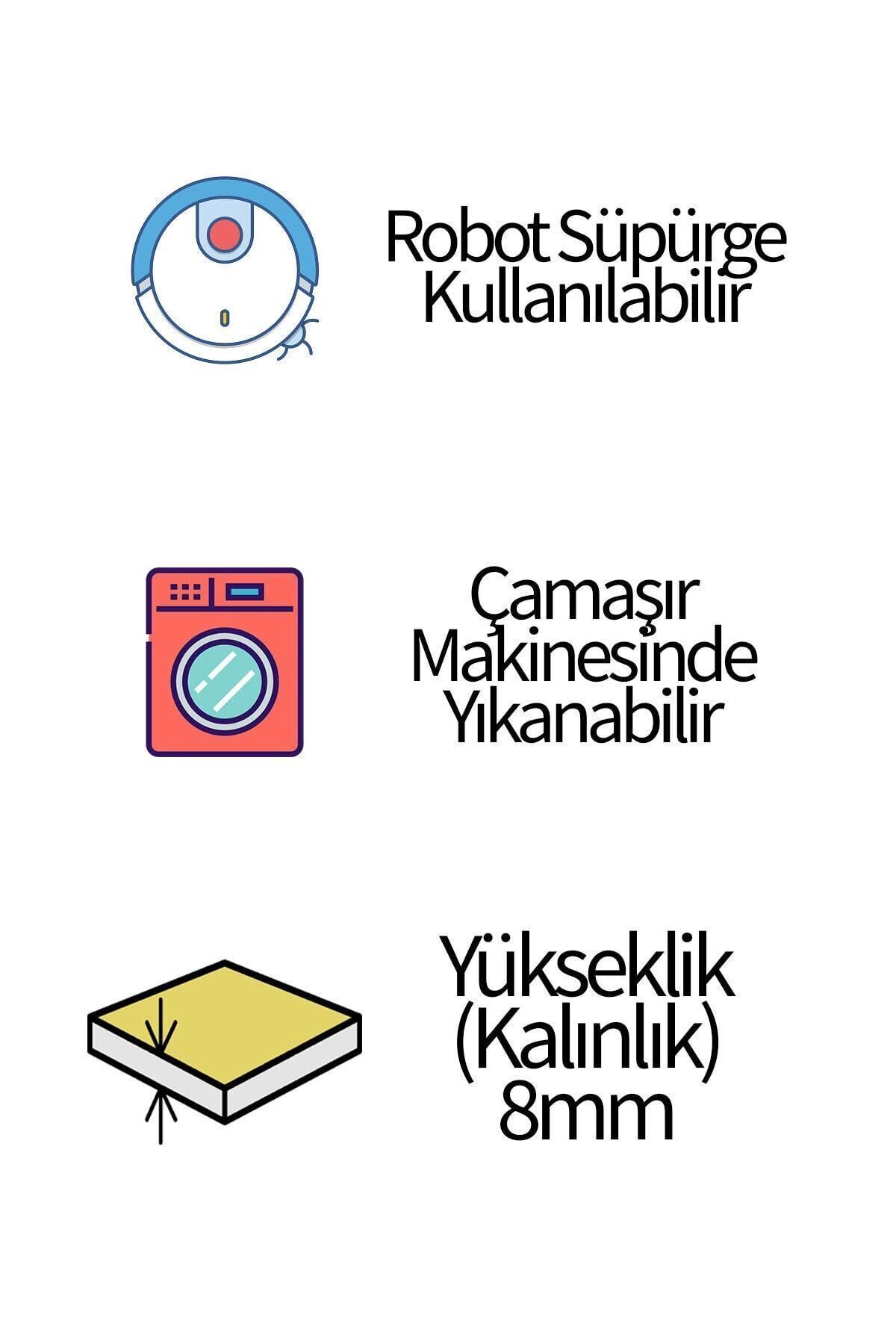 YTR HOME Makinede Yıkanabilir Kaymaz Taban Leke Tutmaz Eğitici Bebek Ve Çocuk Odası Halısı Oyun Matı fotoğrafı 3 (önizleme)