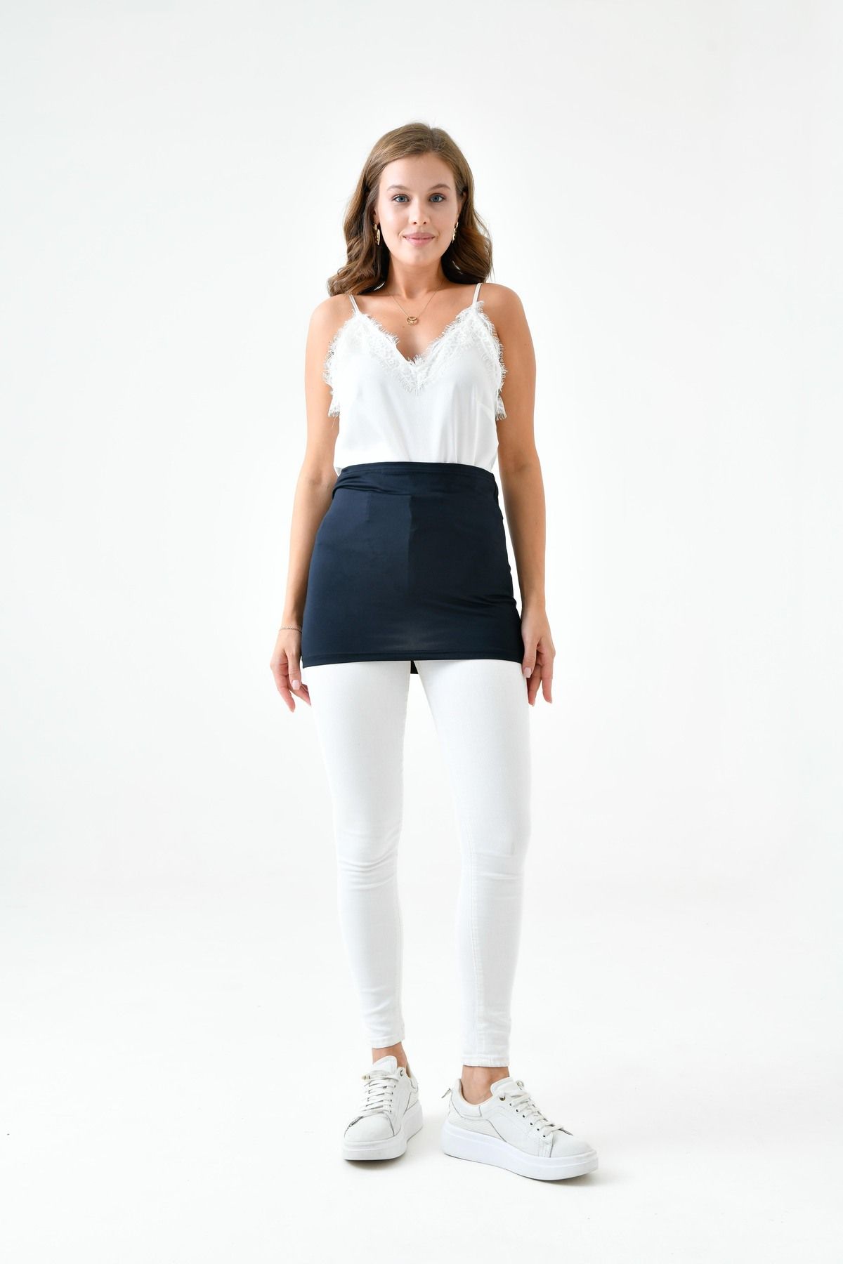 mirach-Bluză crop neagră elastică - Corset de lenjerie pentru acoperirea taliei, confortabil și elegant 4
