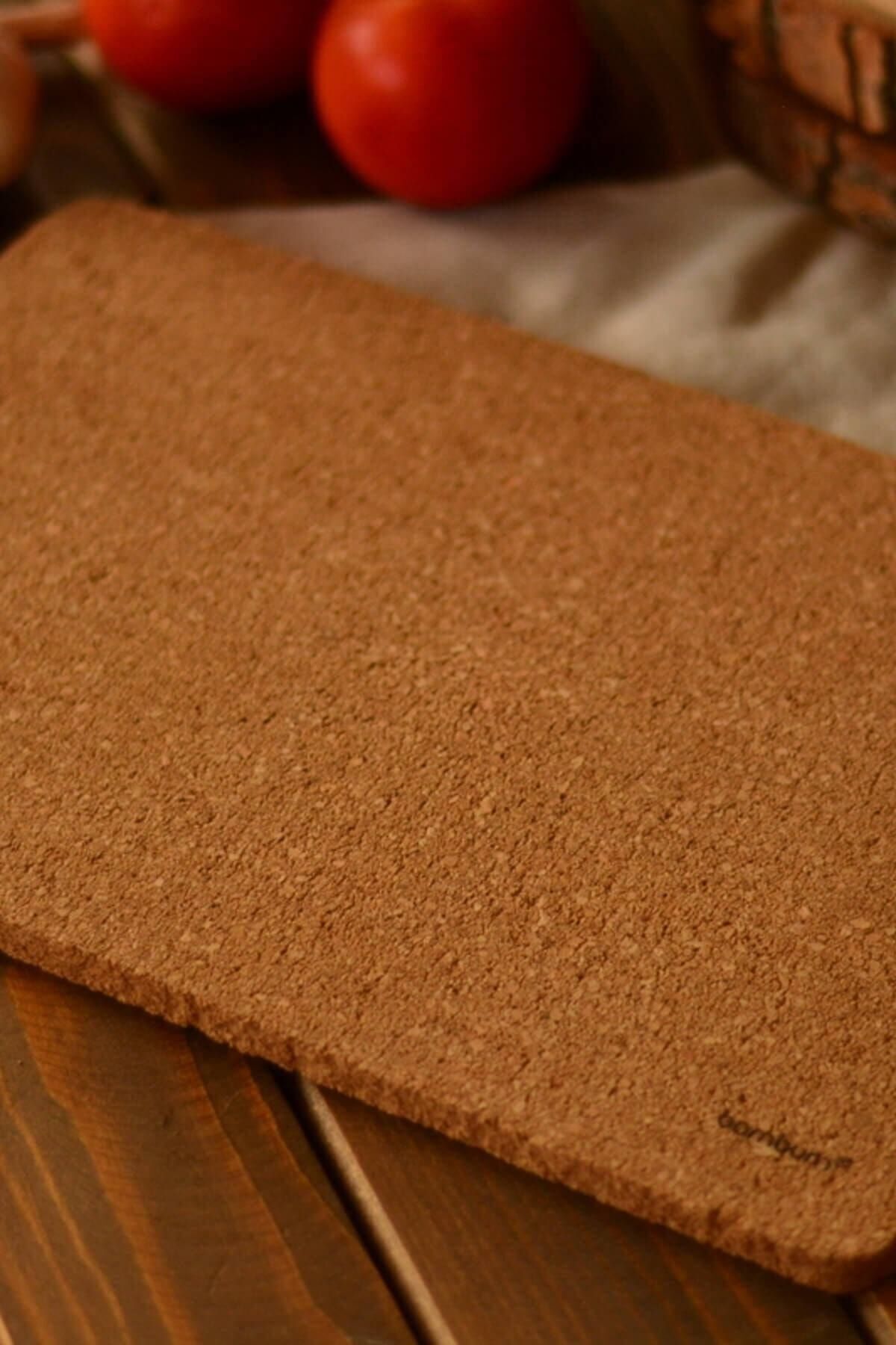 ASYA BAZAAR-Ikram World Bambum Red Cork Placemat Rectangular 3