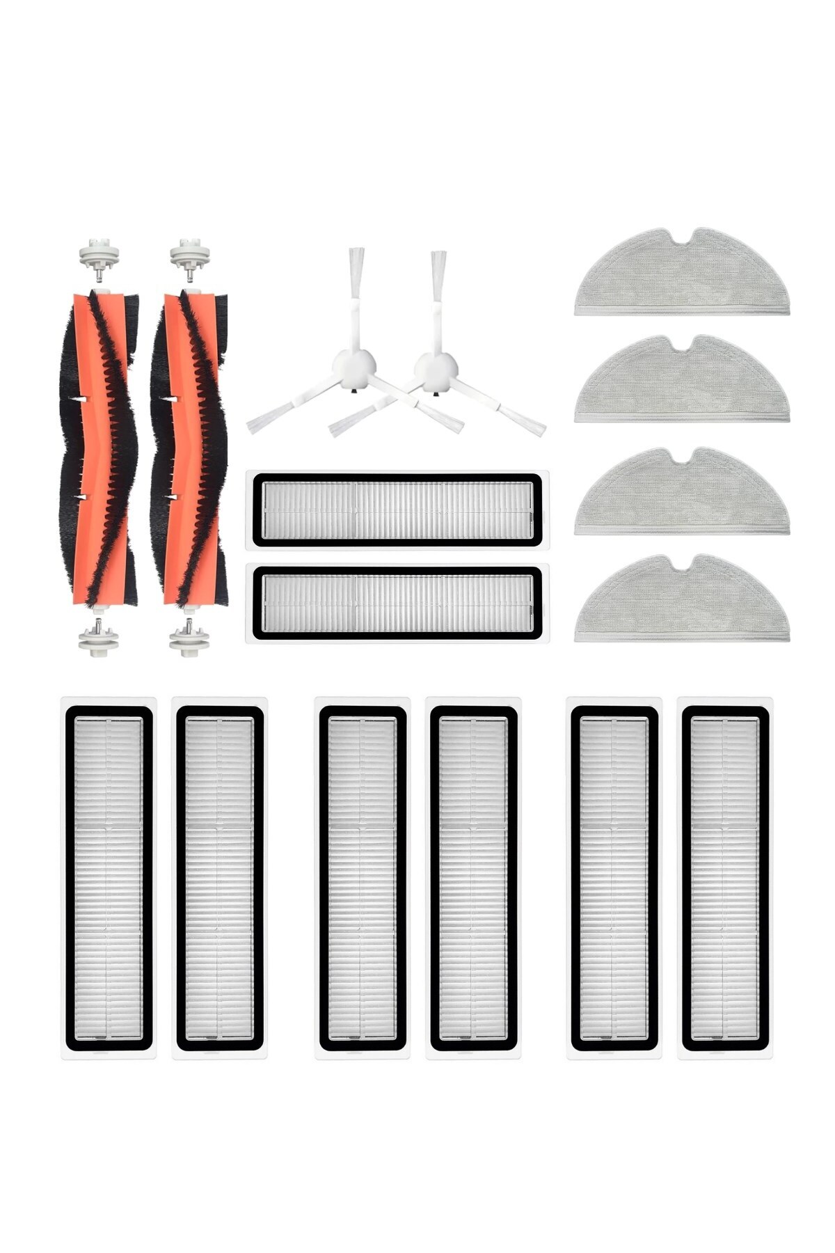 Vestel V-Bot Pro B Replacement Brush Hepa Filter Mop Set (16 Pieces)
