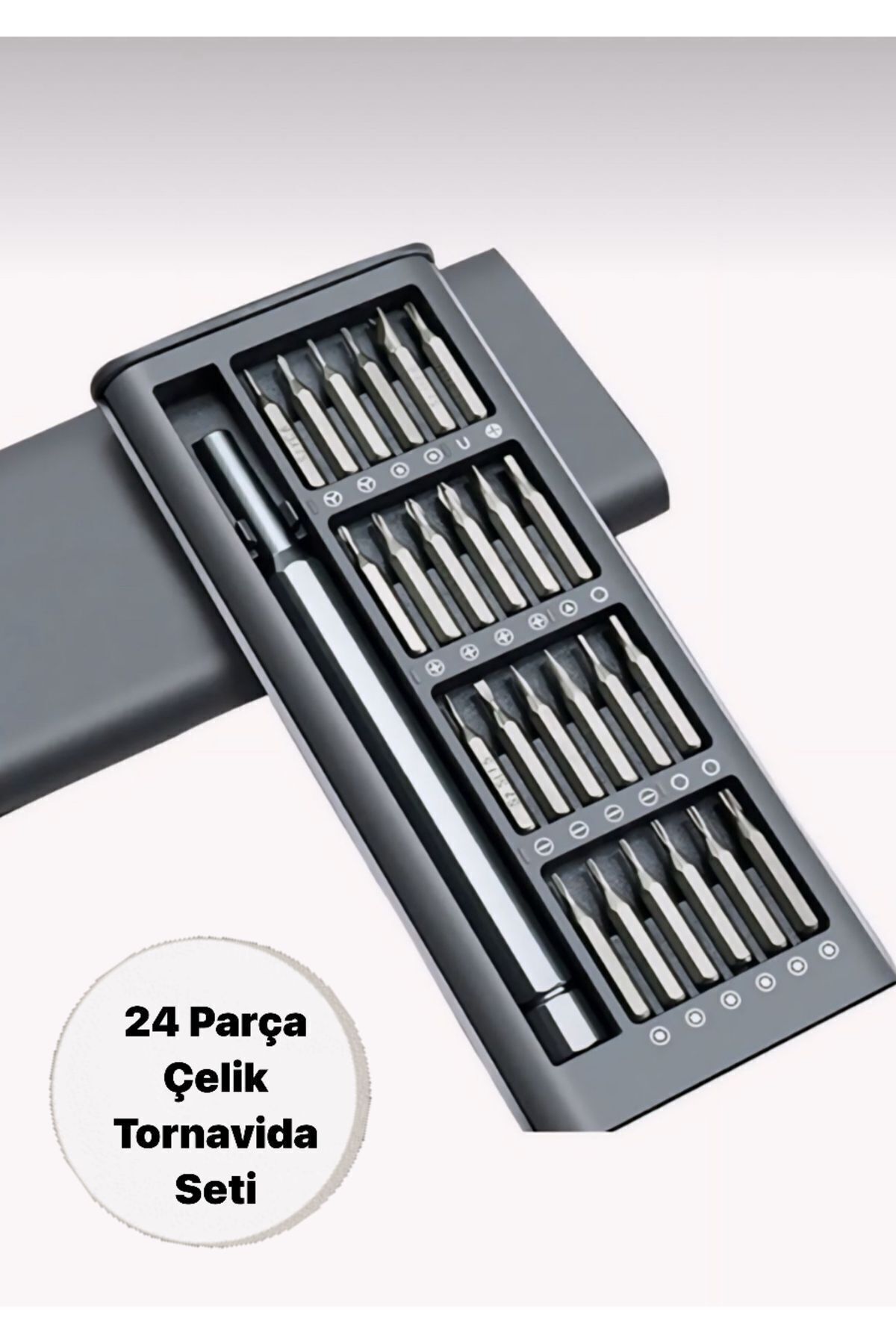 Eli-Ka Home 24 Parça Çelik Profesyonel  Mini Portatif  Tornavida Seti Saklama Kutulu Telefon Saat Tamir Kiti