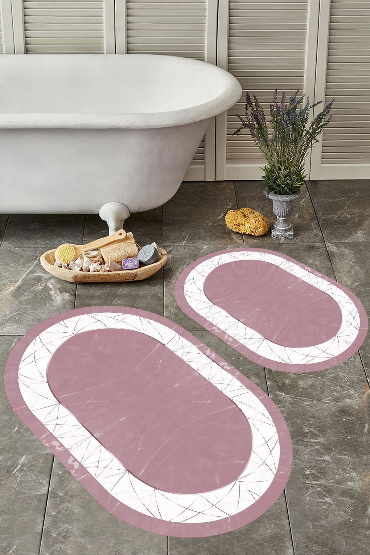 YTR HOME Set De 2 Vase De Toaleta Ovale, Lavabile, Rezistente La Praf Și Pete. - One Size