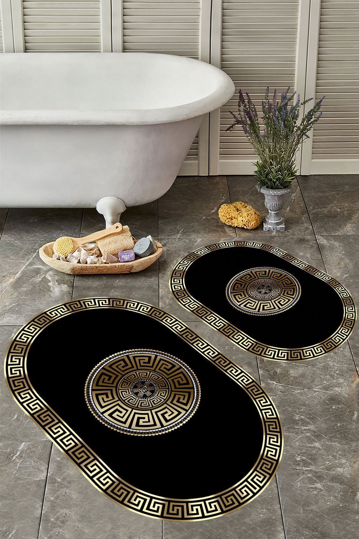 YTR HOME Set De 2 Vase De Toaleta Ovale, Lavabile, Rezistente La Praf Și Pete. - One Size