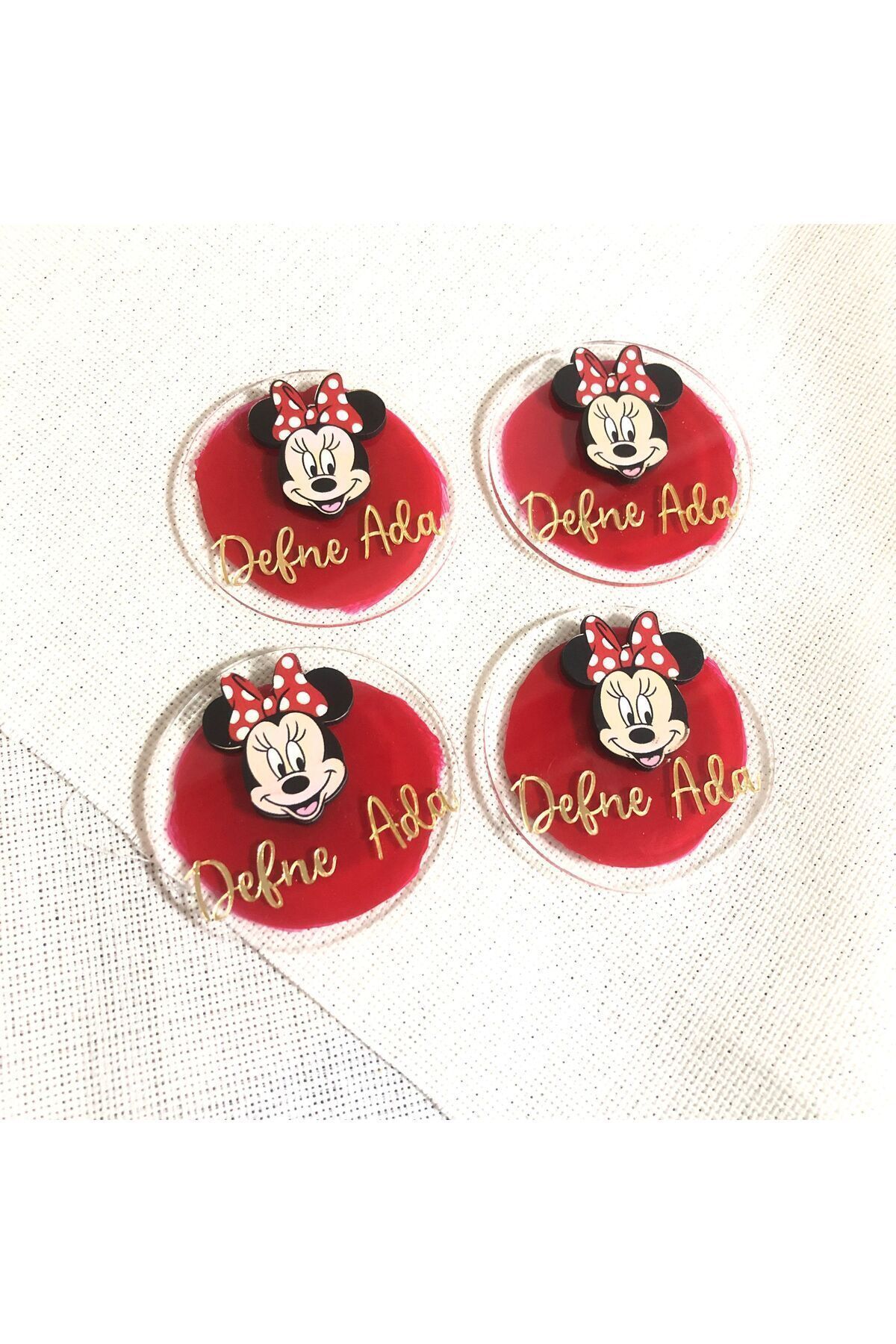 Minnie Mouse Pleksi Magnet 20 adet
