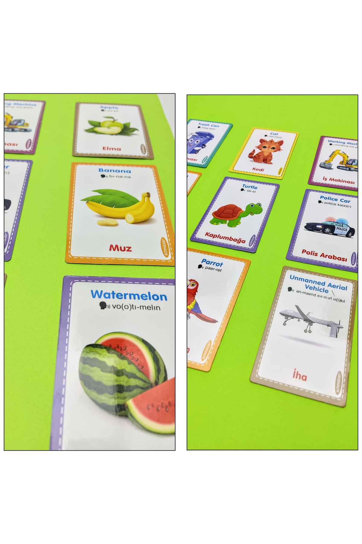 Türkçe İngilizce Telaffuzlu -  Visual Activity Cards - İlk 64 Kelimem (1-5 yaş) 5
