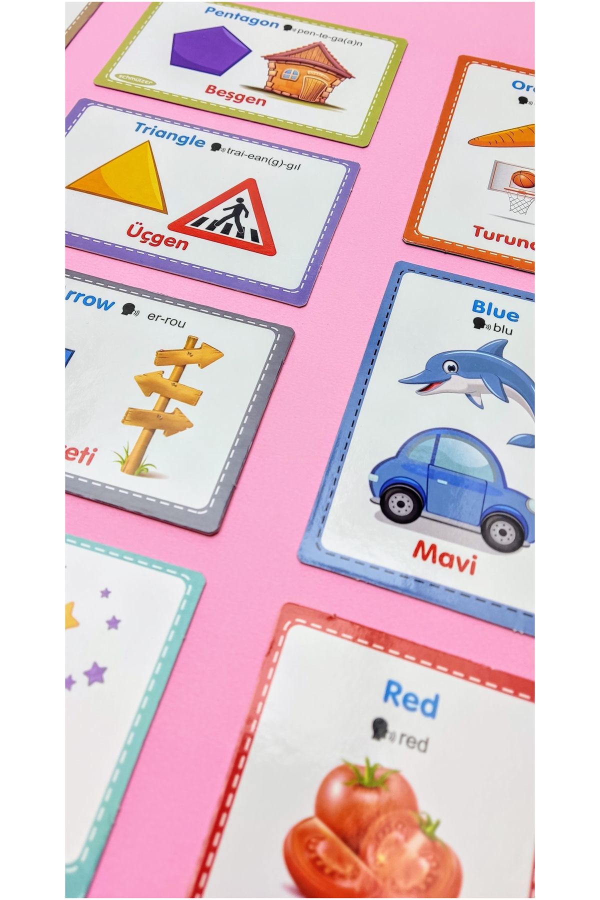 Schmülzer-Educational Activity Card with Turkish English Pronunciation for 1-10 Years - Organs, Colors, Shapes, Numbers 5