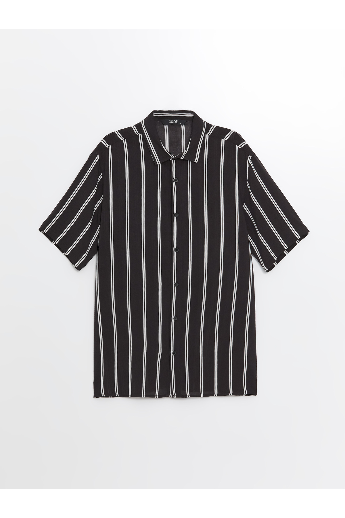 پیراهن ال سی وایکیکی مردانه ویسکوز خاکستری  راه راه Regular/رگولار    بیسیک کژوال/روزمره | LC Waikiki S4NT14Z8 - تصویر 6