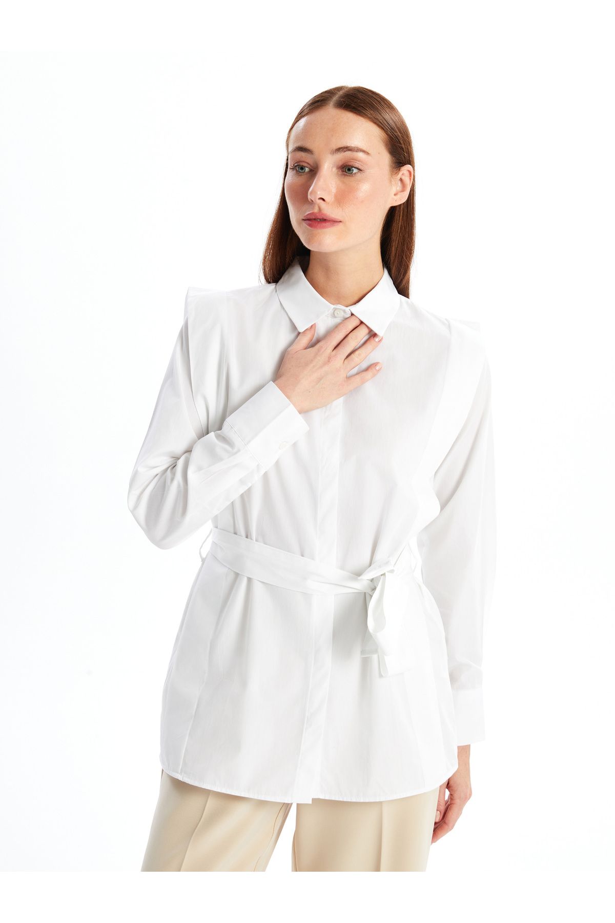 LC Waikiki Langärmliges, Einfarbiges Tunika-shirt für Damen - 42