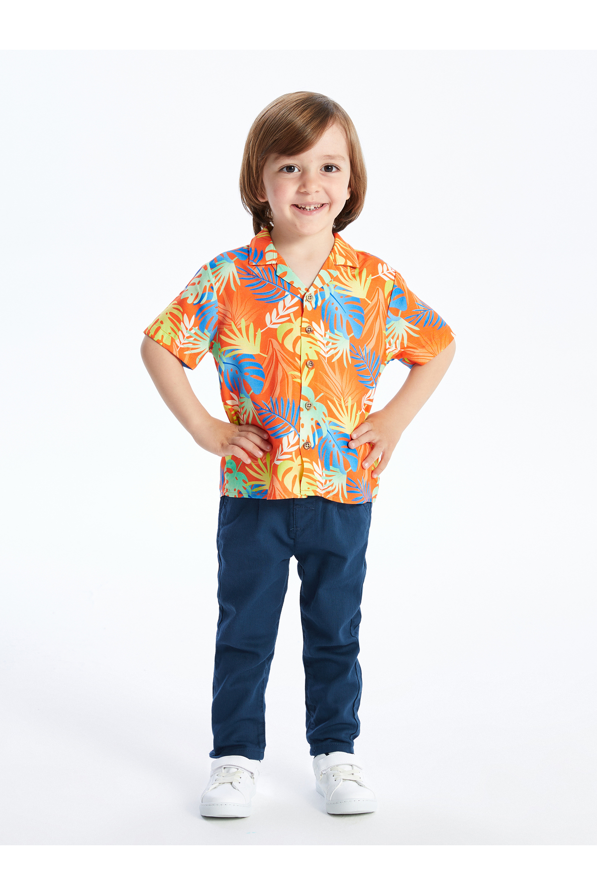 LC Waikiki Kısa Kollu Baskılı Erkek Bebek Gömlek fotoğrafı 3 (önizleme)