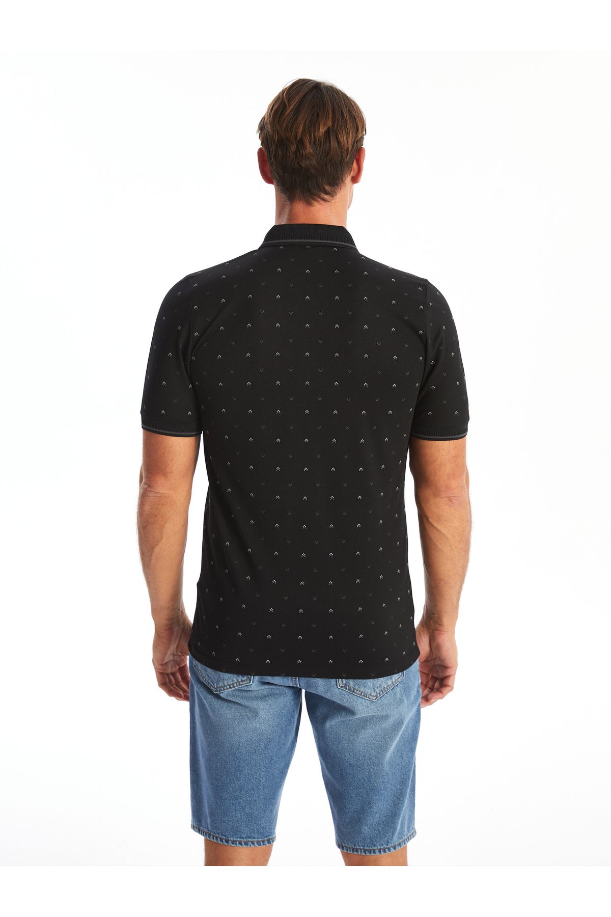 LC Waikiki-Pique Patterned Polo Collar Men's T-Shirt - Short Sleeve 4