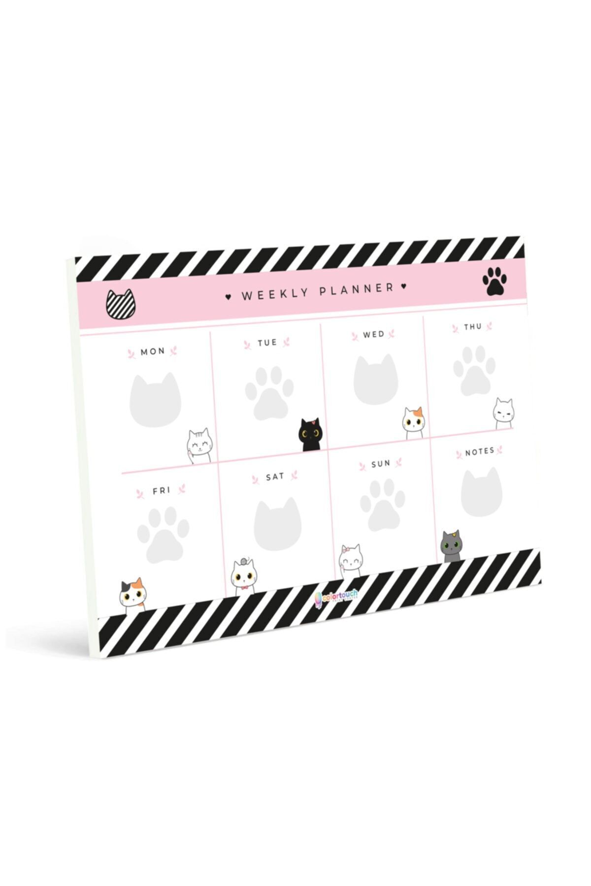 colortouch Cute Paws Weekly Planner A4 Boyut - Haftalık Planlayıcı ...