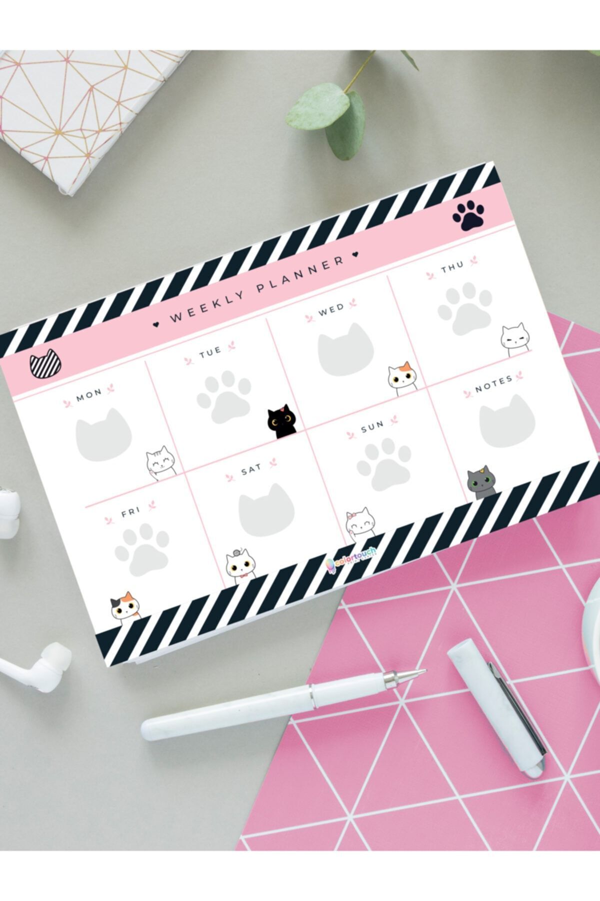 colortouch Cute Paws Weekly Planner - Haftalık Planlayıcı Defter ...