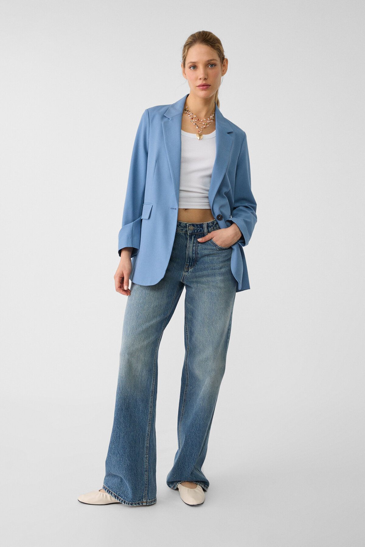Stradivarius-Regular fit blazer - Relaxed fit 2