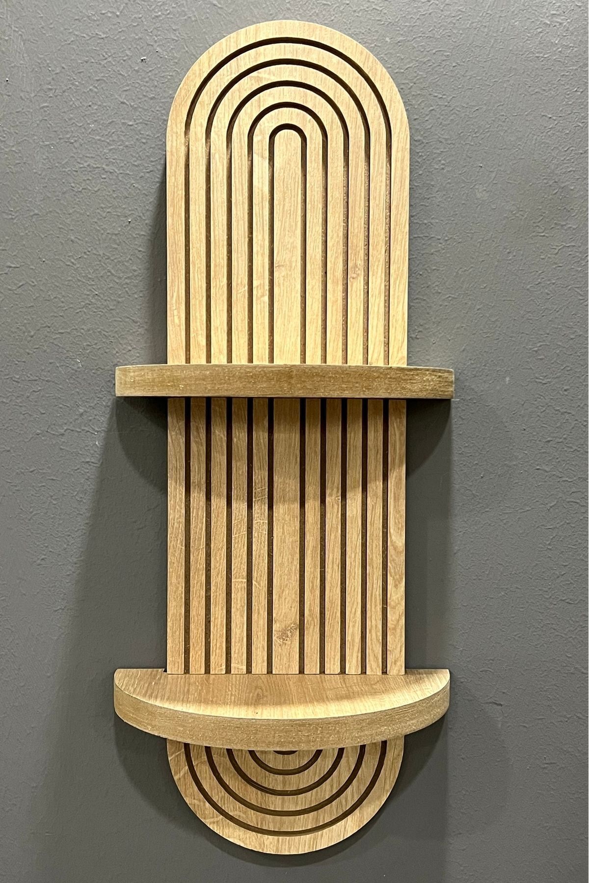 Semplice Meşe Dekoratif Duvar Rafı 54x16 Cm