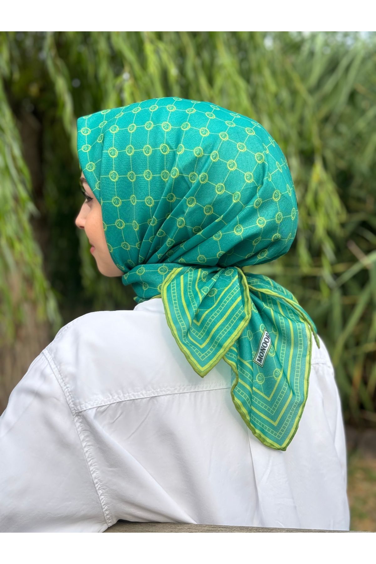 MONOOR-Soft Cotton Scarf - Monogram Pattern 1
