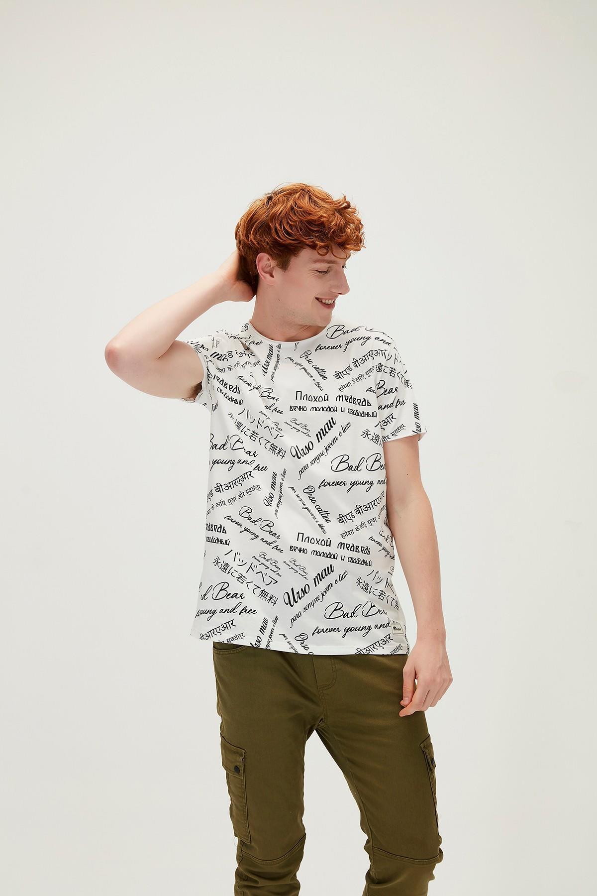 تیشرت Bad Bear اورجینال مردانه برند بد بیر 21.01.07.031-C04 21.01.07.031-c04 Language Men's T-shirt - تصویر 4