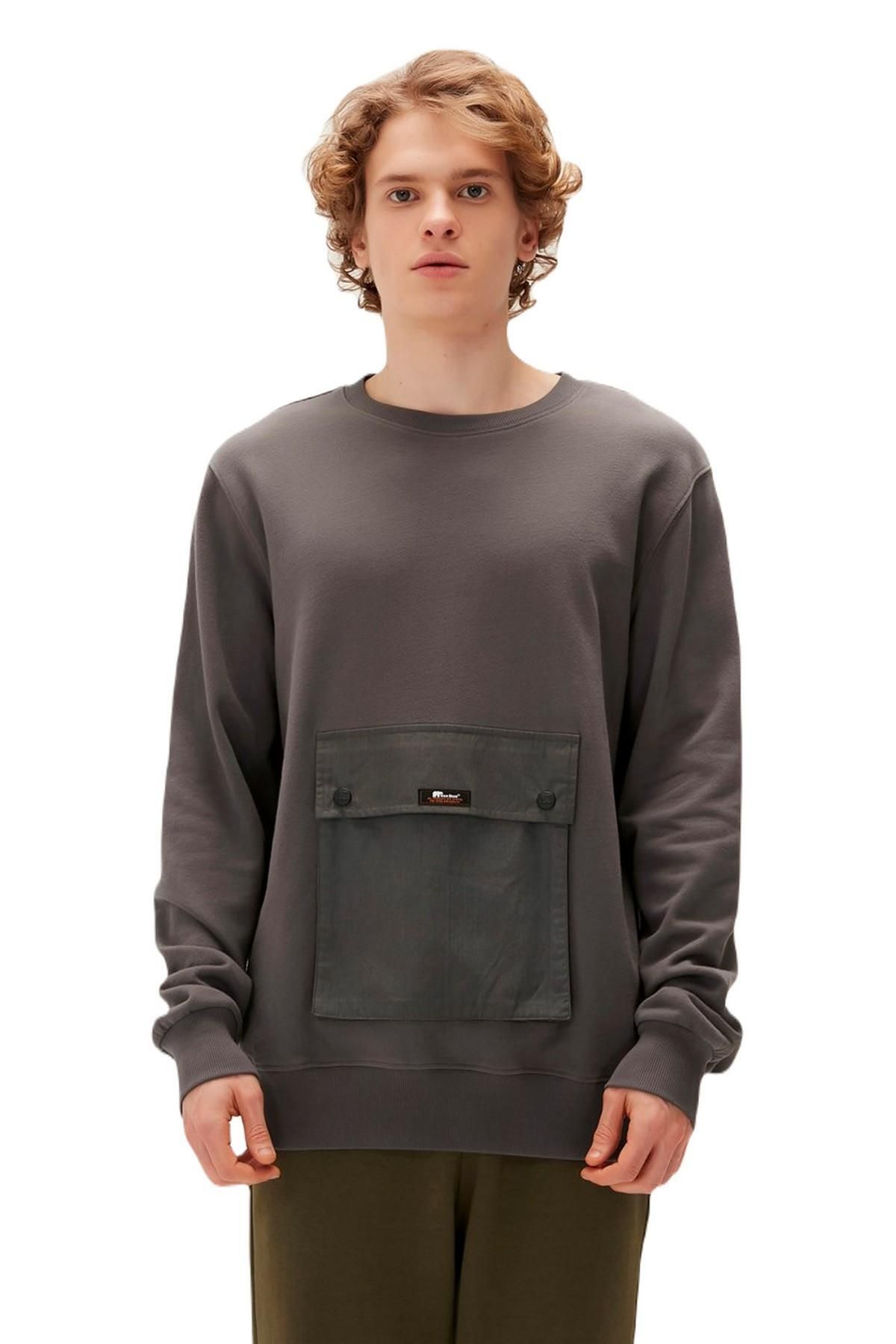 22.02.12.017-c118 سویشرت مردانه کانگورو Crewneck Bad Bear