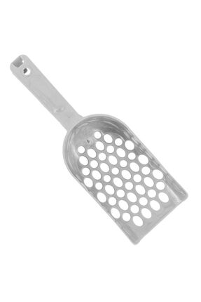 Dilekita İri Delikli Elekli Kedi Kumu Küreği (Açık Gri)