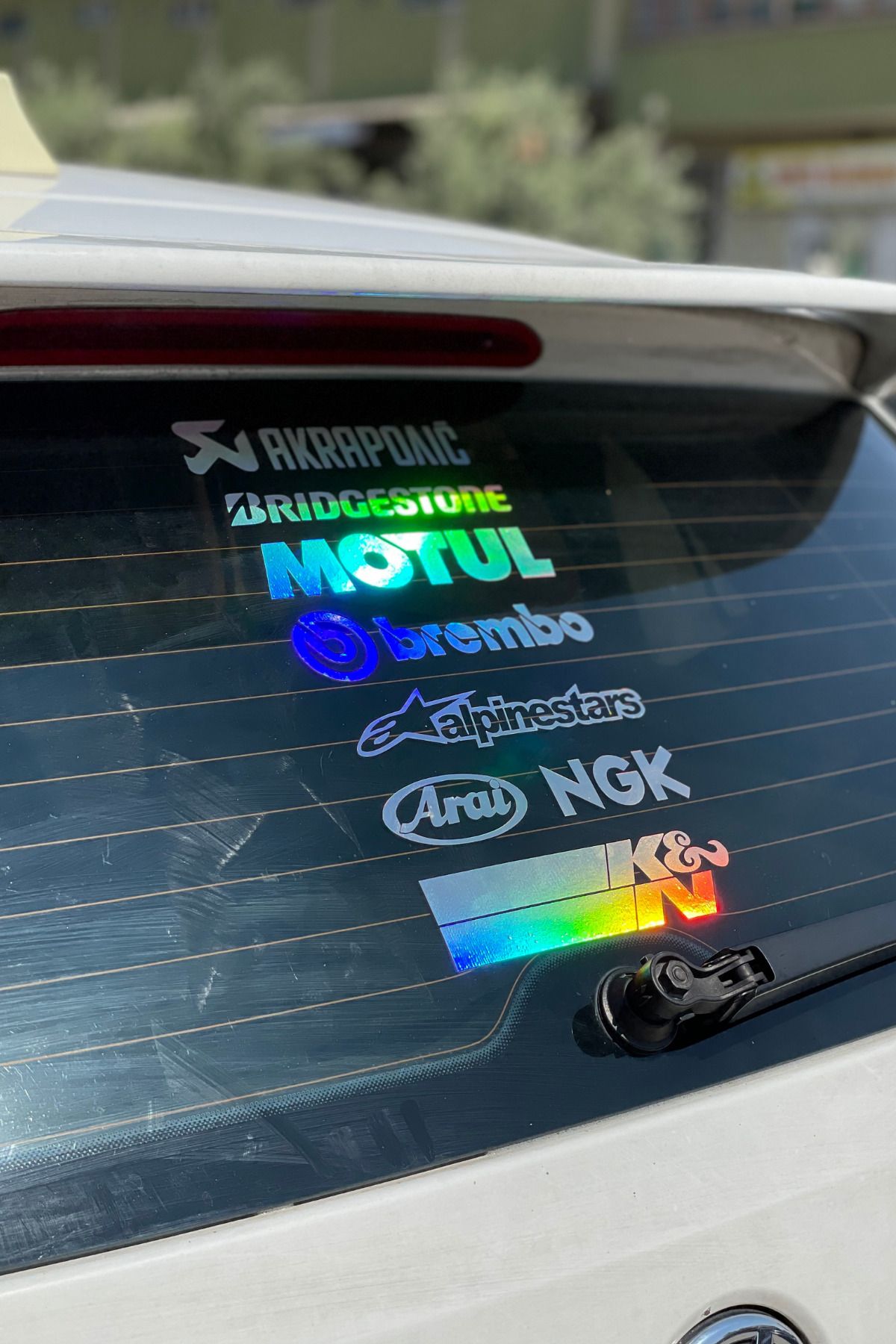 Banxtre-Color Changing Shining Decorative Sponsored Sticker with Hologram for Car Window Back (1 Piece) 7