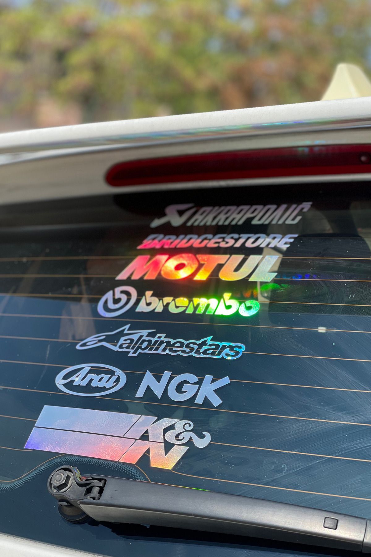 Banxtre-Color Changing Shining Decorative Sponsored Sticker with Hologram for Car Window Back (1 Piece) 3
