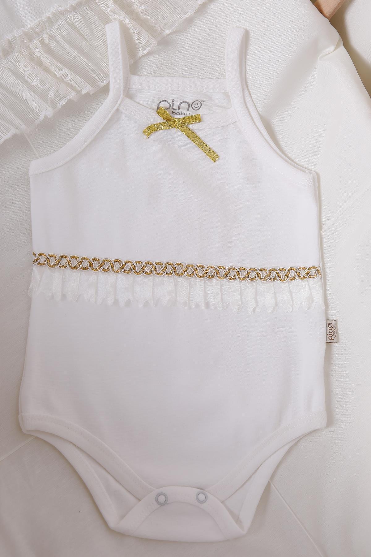 Babyhola İp Askılı Simli Kız Bebek Atlet Badi 3529 fotoğrafı 2 (önizleme)